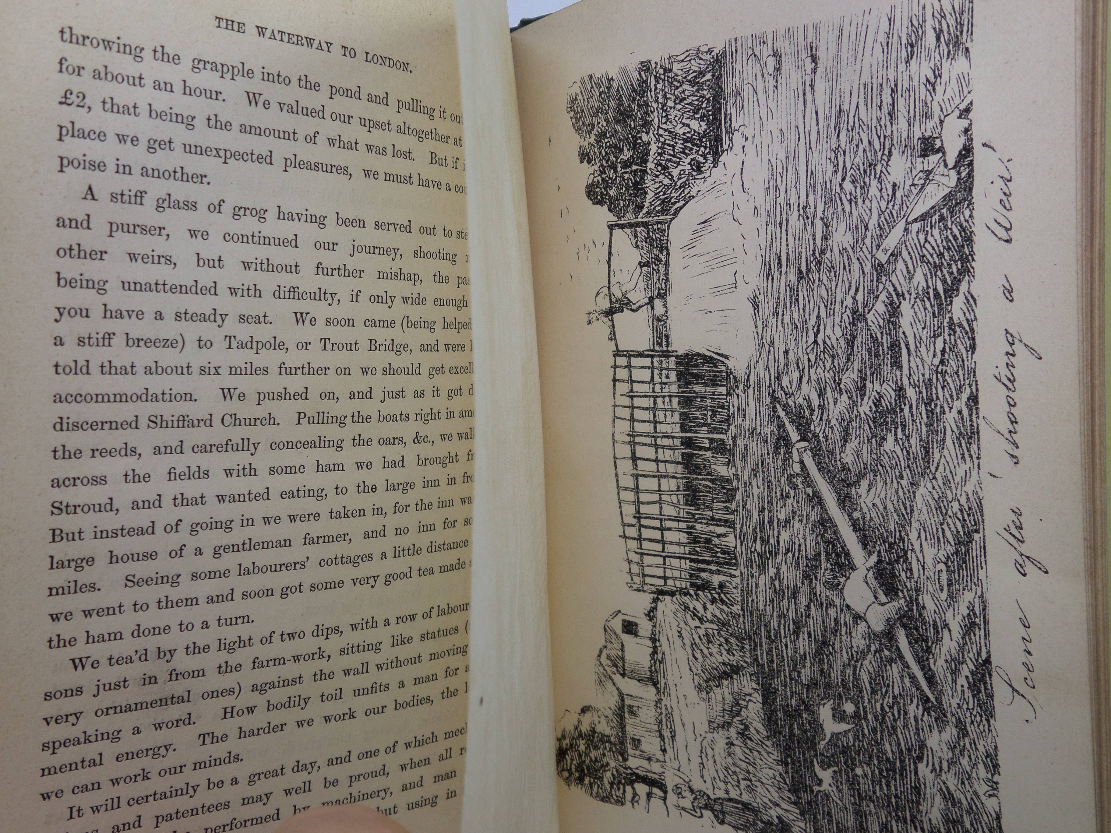 THE WATERWAY TO LONDON AS EXPLORED IN THE “WANDERER” AND “RANGER” BY ALFRED SCHOFIELD 1869 FIRST EDITION