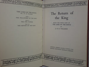 THE RETURN OF THE KING BY J.R.R. TOLKIEN 1963 FIRST EDITION, TENTH IMPRESSION