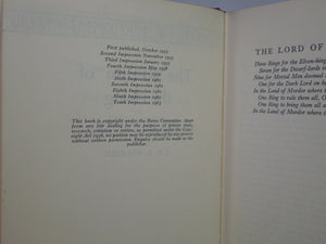 THE RETURN OF THE KING BY J.R.R. TOLKIEN 1963 FIRST EDITION, TENTH IMPRESSION