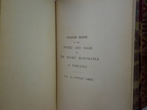 THE NOVELS AND TALES OF BENJAMIN DISRAELI 1871-81 LEATHER BOUND IN 11 VOLUMES