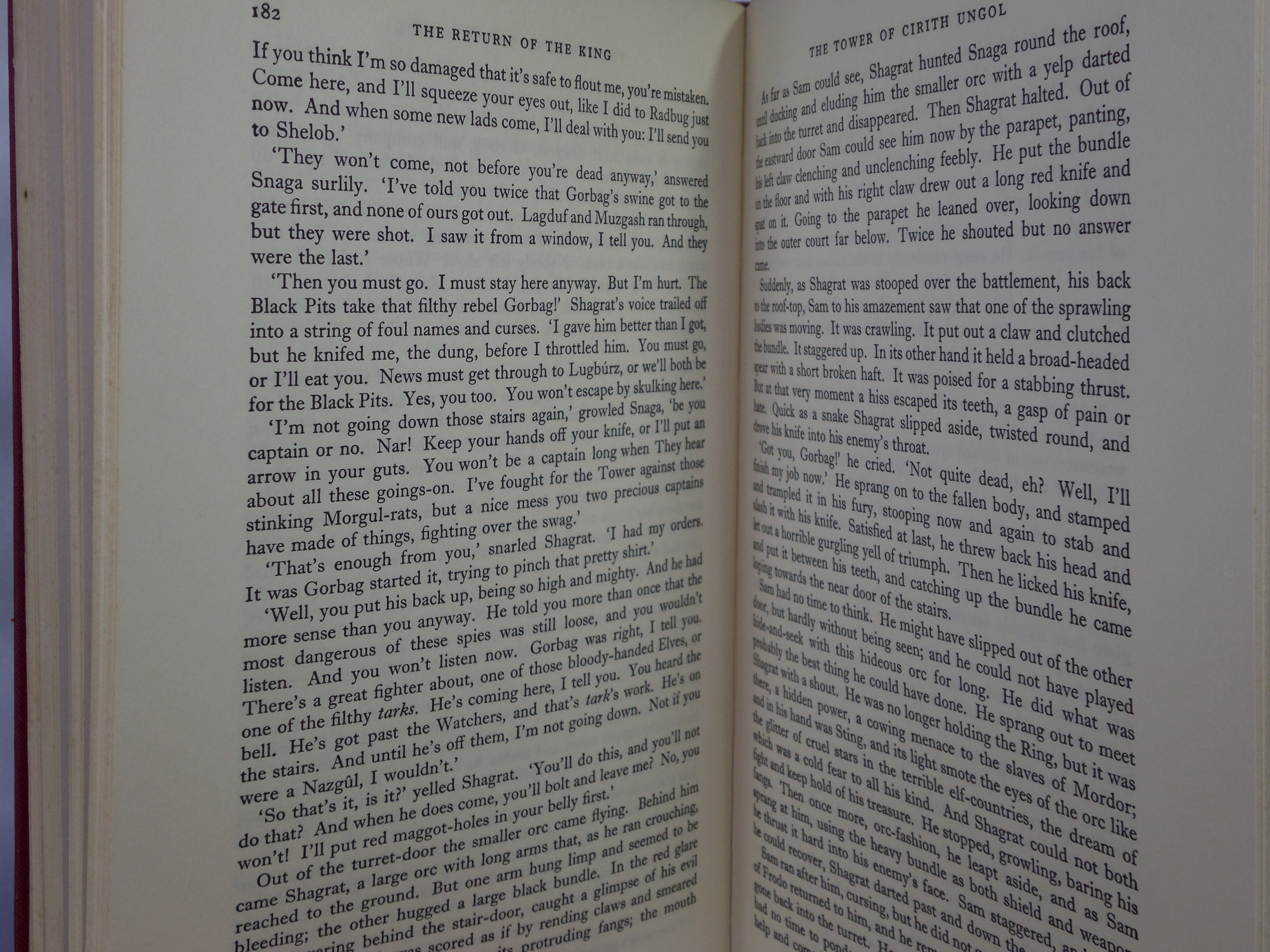 THE RETURN OF THE KING BY J.R.R. TOLKIEN 1963 FIRST EDITION, TENTH IMPRESSION