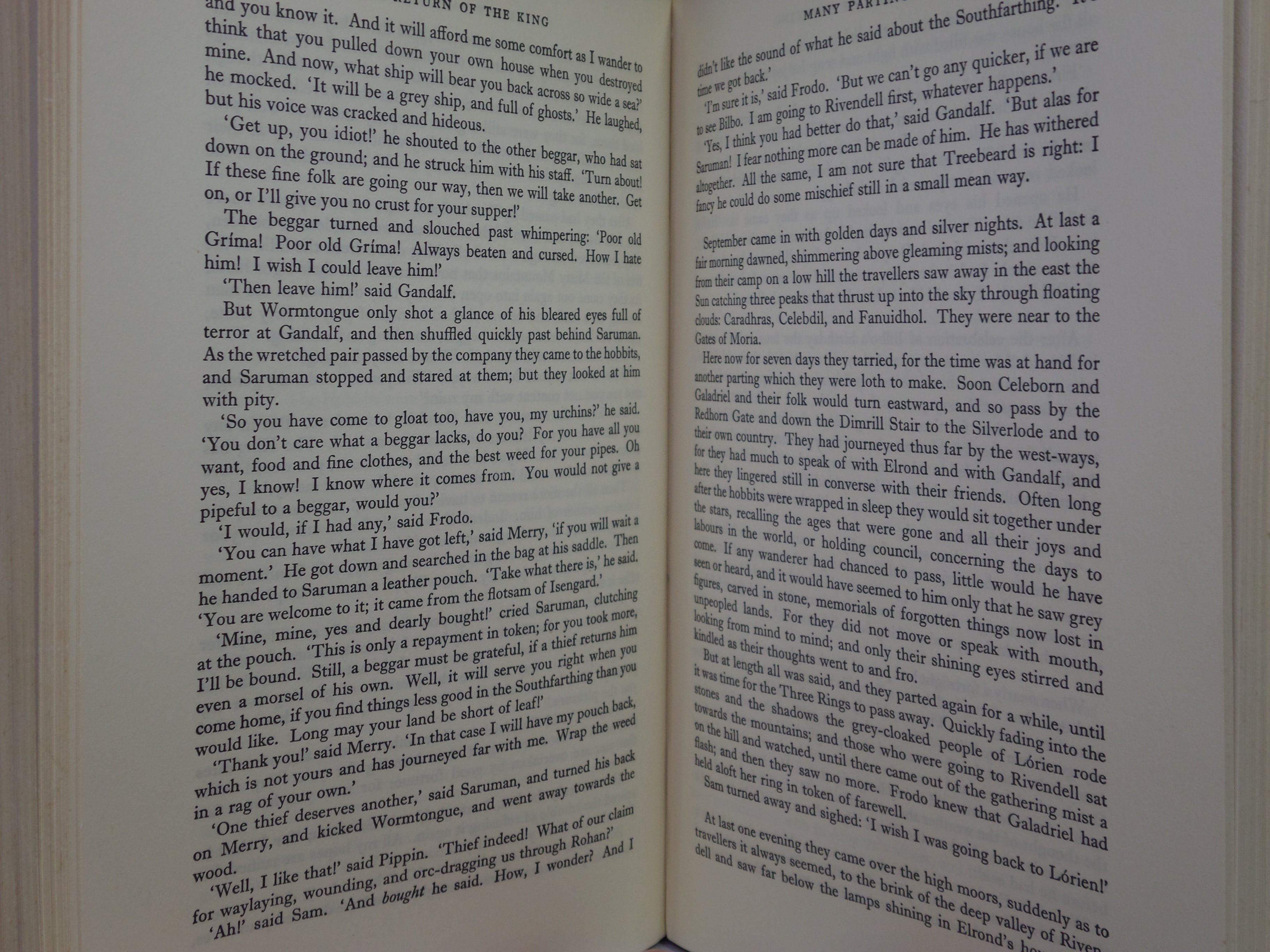 THE RETURN OF THE KING BY J.R.R. TOLKIEN 1963 FIRST EDITION, TENTH IMPRESSION