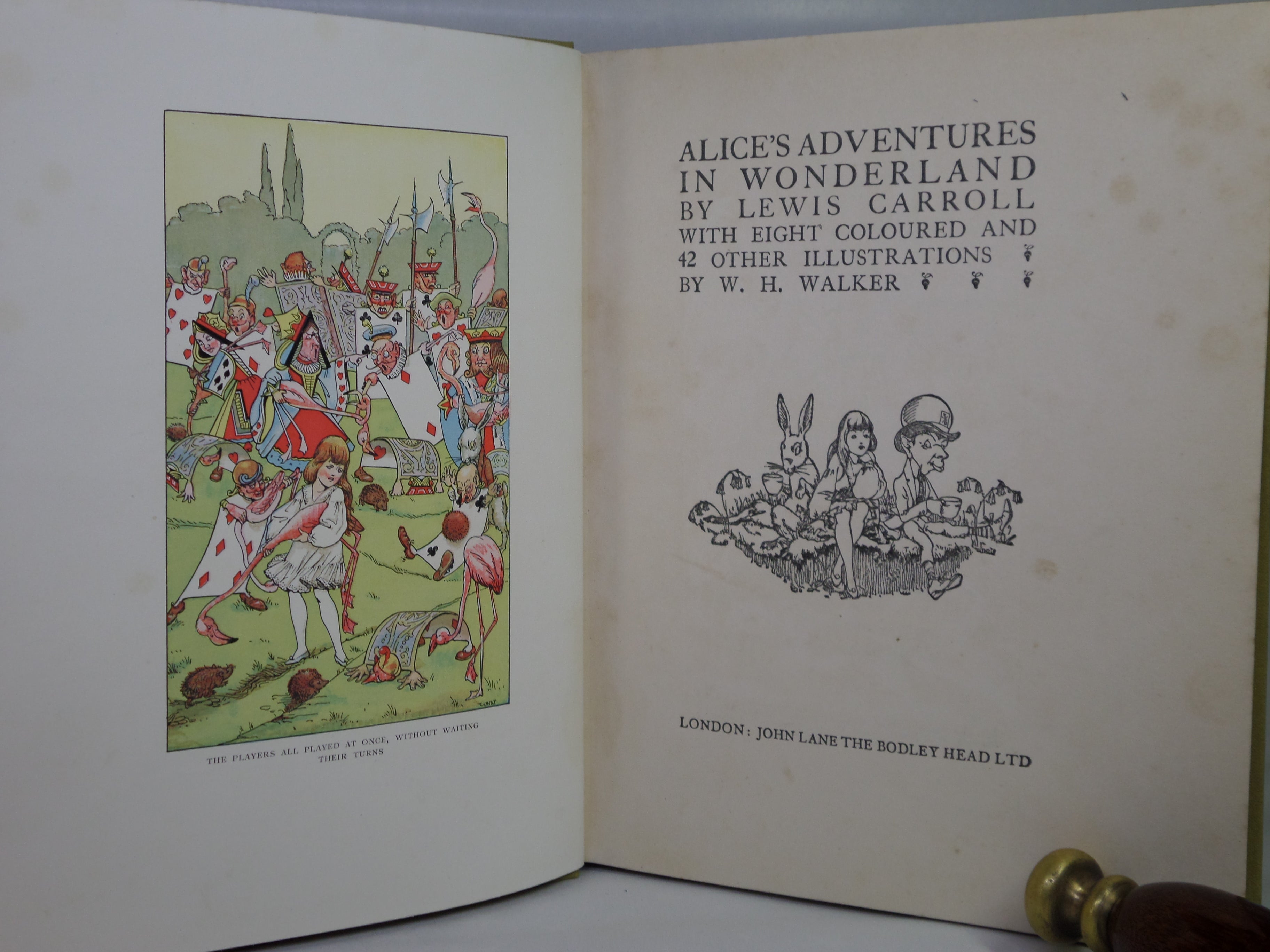 ALICE'S ADVENTURES IN WONDERLAND BY LEWIS CARROLL CA. 1935