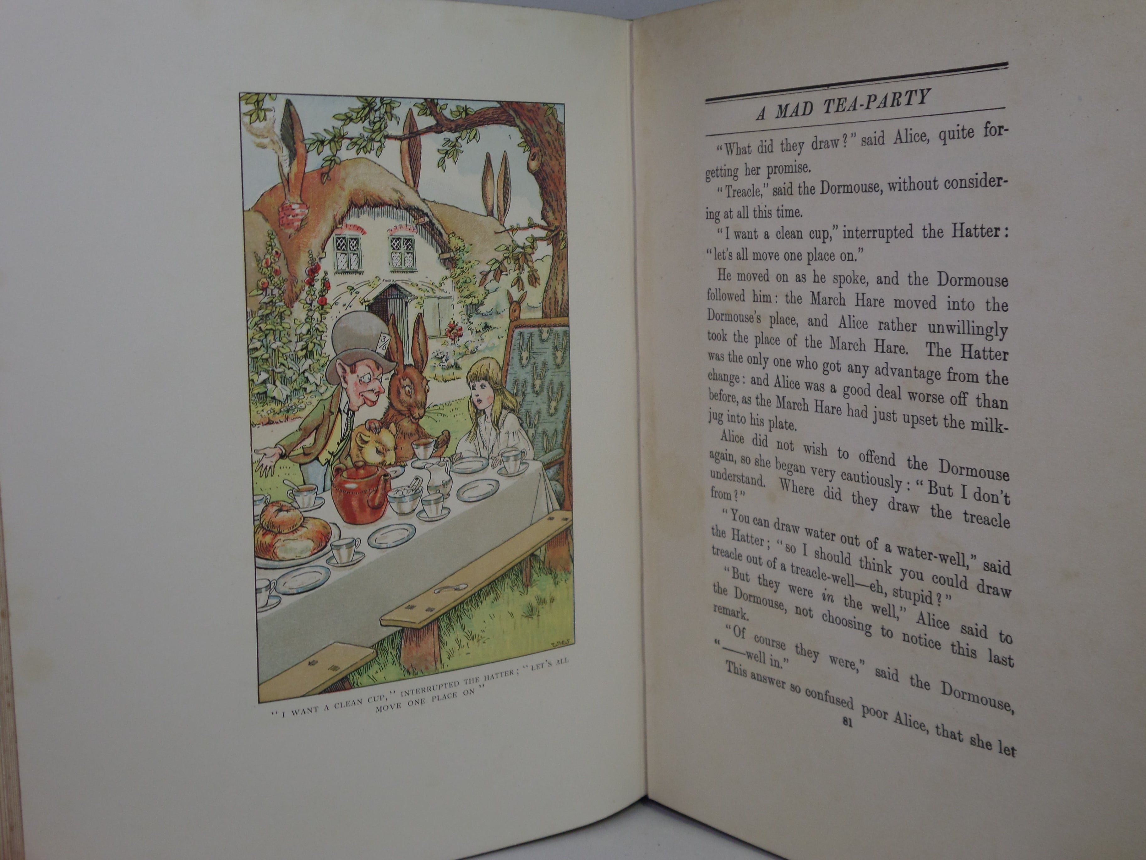 ALICE'S ADVENTURES IN WONDERLAND BY LEWIS CARROLL CA. 1935