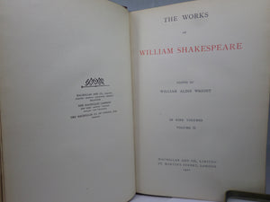 THE WORKS OF WILLIAM SHAKESPEARE 1905-1924 "CAMBRIDGE SHAKESPEARE" LEATHER-BOUND BY BUMPUS