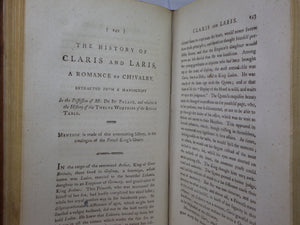 THE NEW WEEKLY NOVELIST; OR, ENTERTAINING COMPANION CONTAINING A NEW COLLECTION OF ROMANCES AND NOVELS TRANSLATED BY LEWIS PORNEY 1780