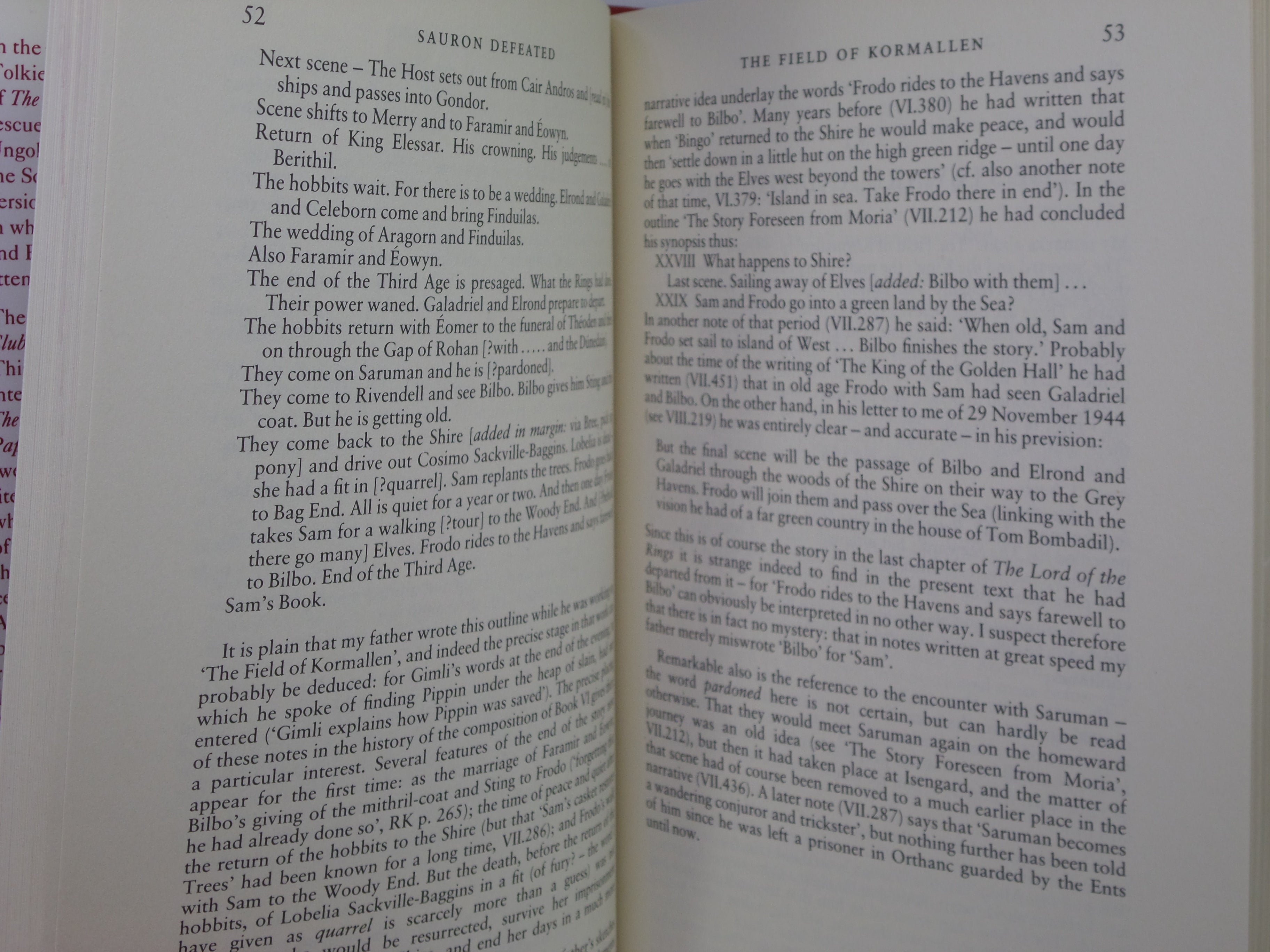 SAURON DEFEATED: BOOK 9 J.R.R. TOLKIEN 1992