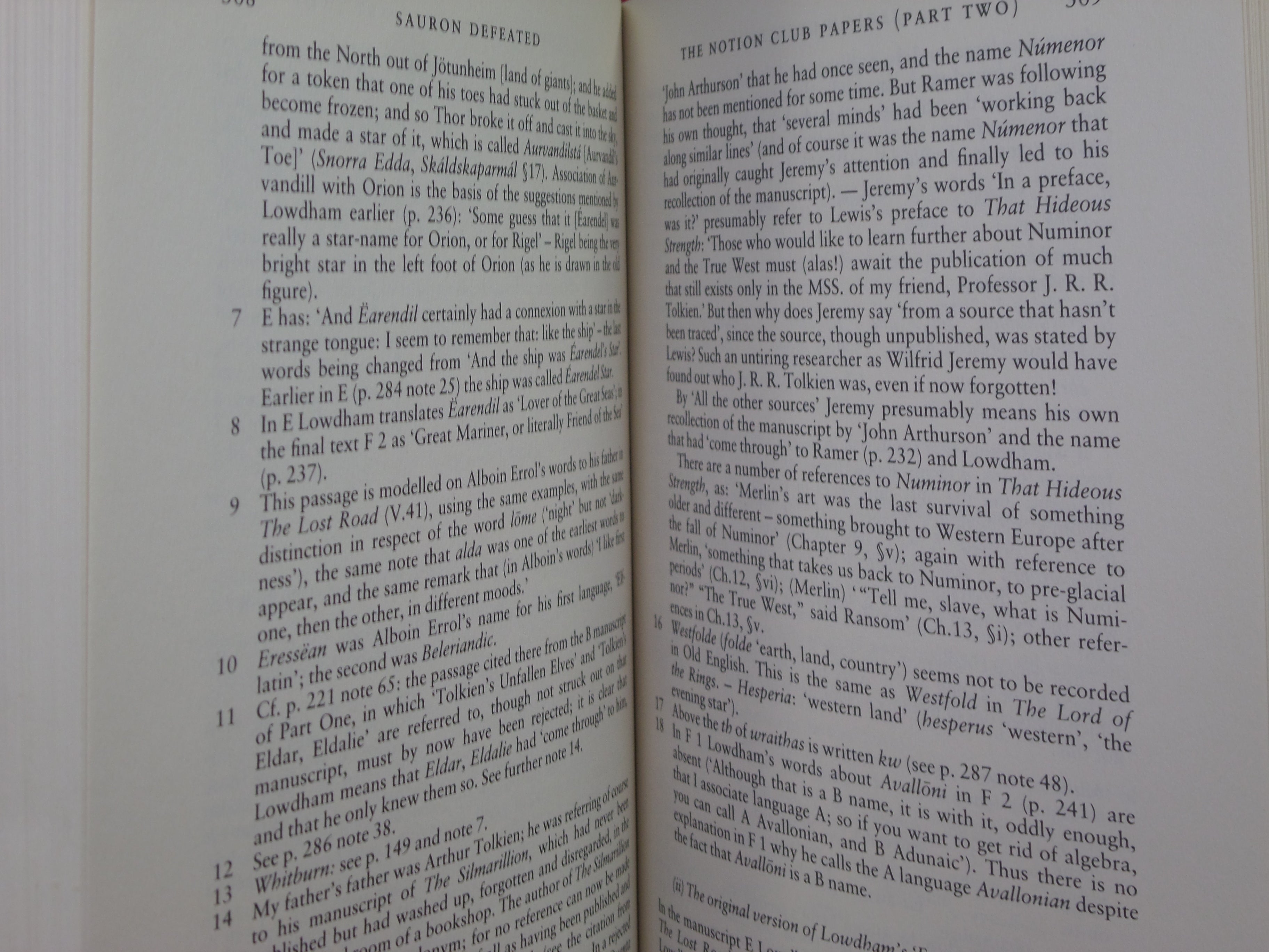 SAURON DEFEATED: BOOK 9 J.R.R. TOLKIEN 1992