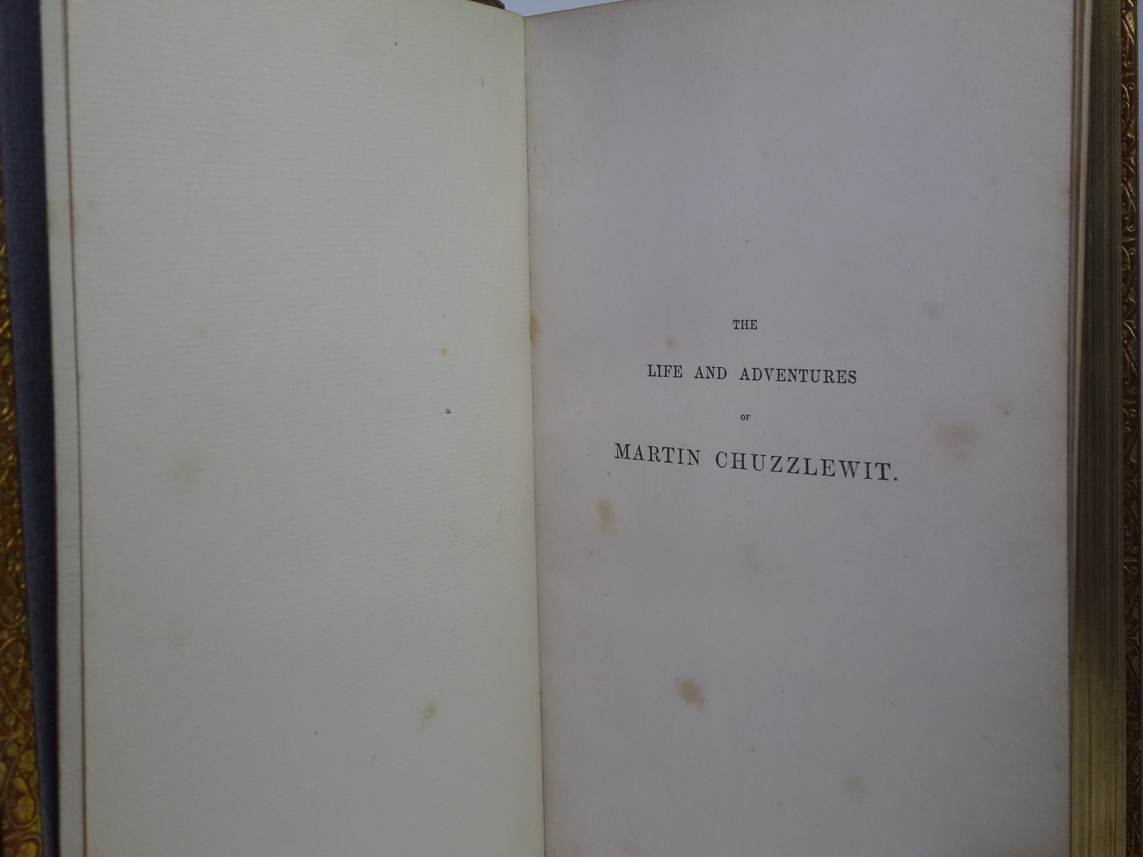 MARTIN CHUZZLEWIT BY CHARLES DICKENS 1844 FINELY BOUND BY MORRELL