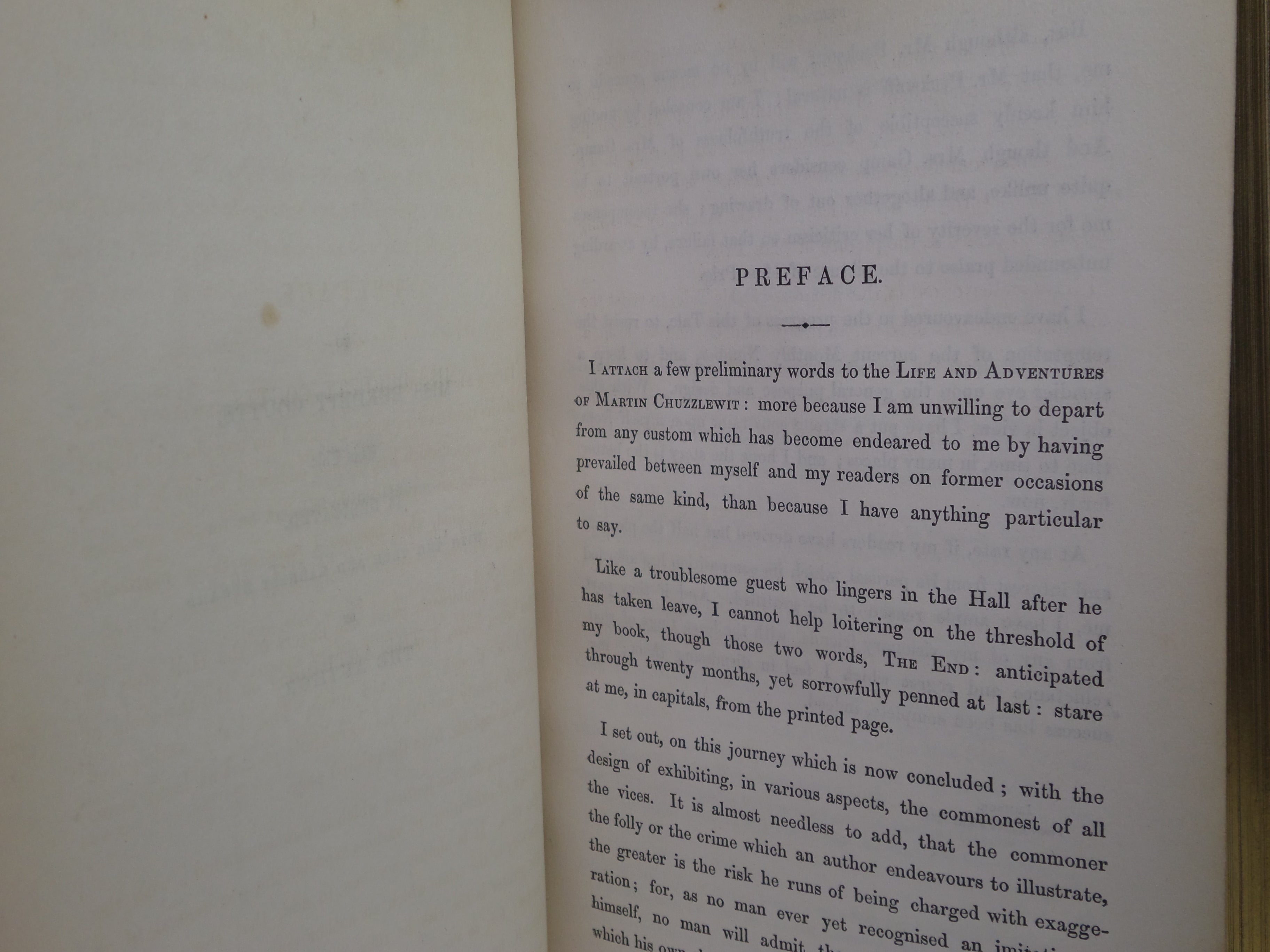 MARTIN CHUZZLEWIT BY CHARLES DICKENS 1844 FINELY BOUND BY MORRELL