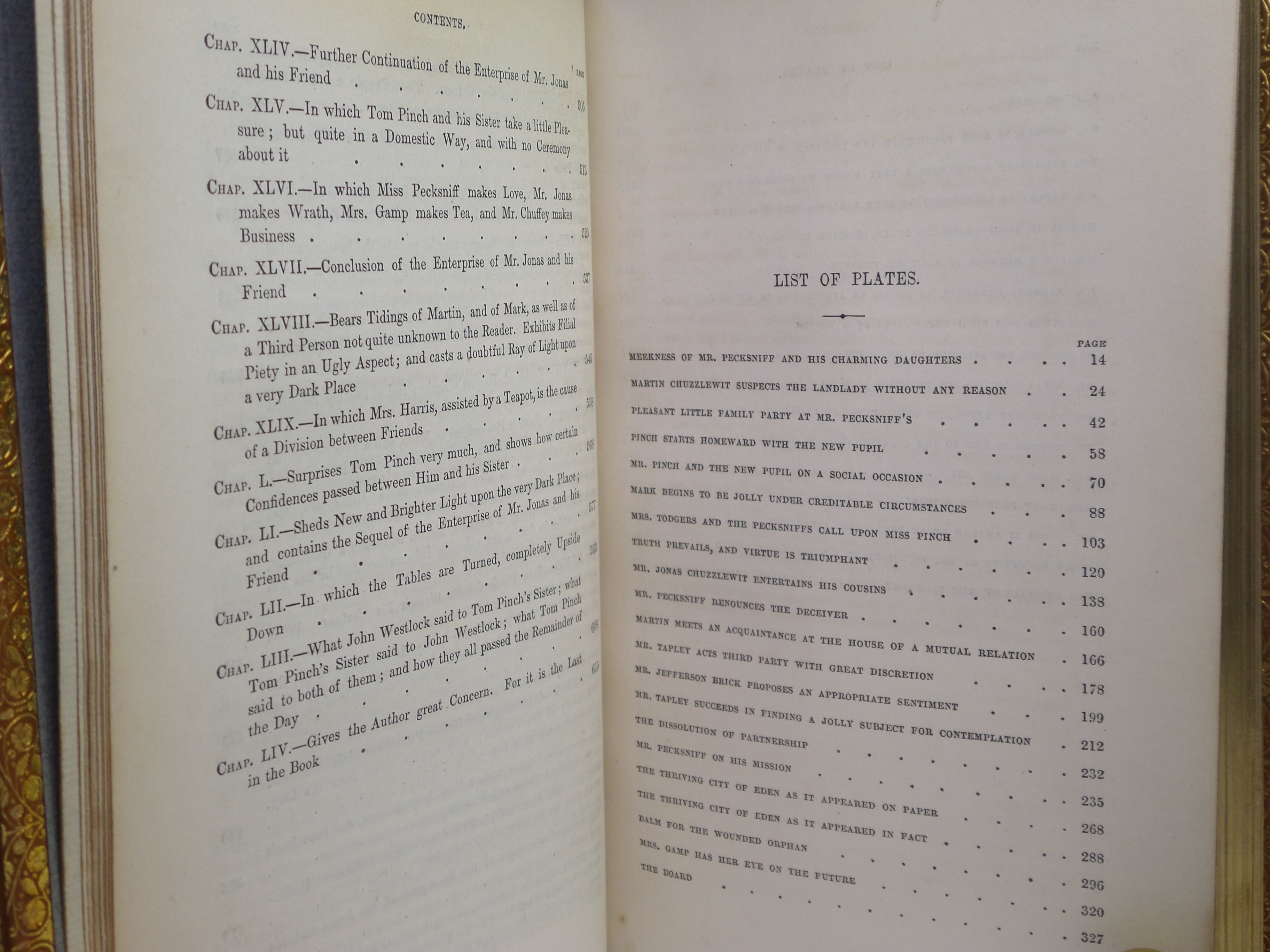 MARTIN CHUZZLEWIT BY CHARLES DICKENS 1844 FINELY BOUND BY MORRELL