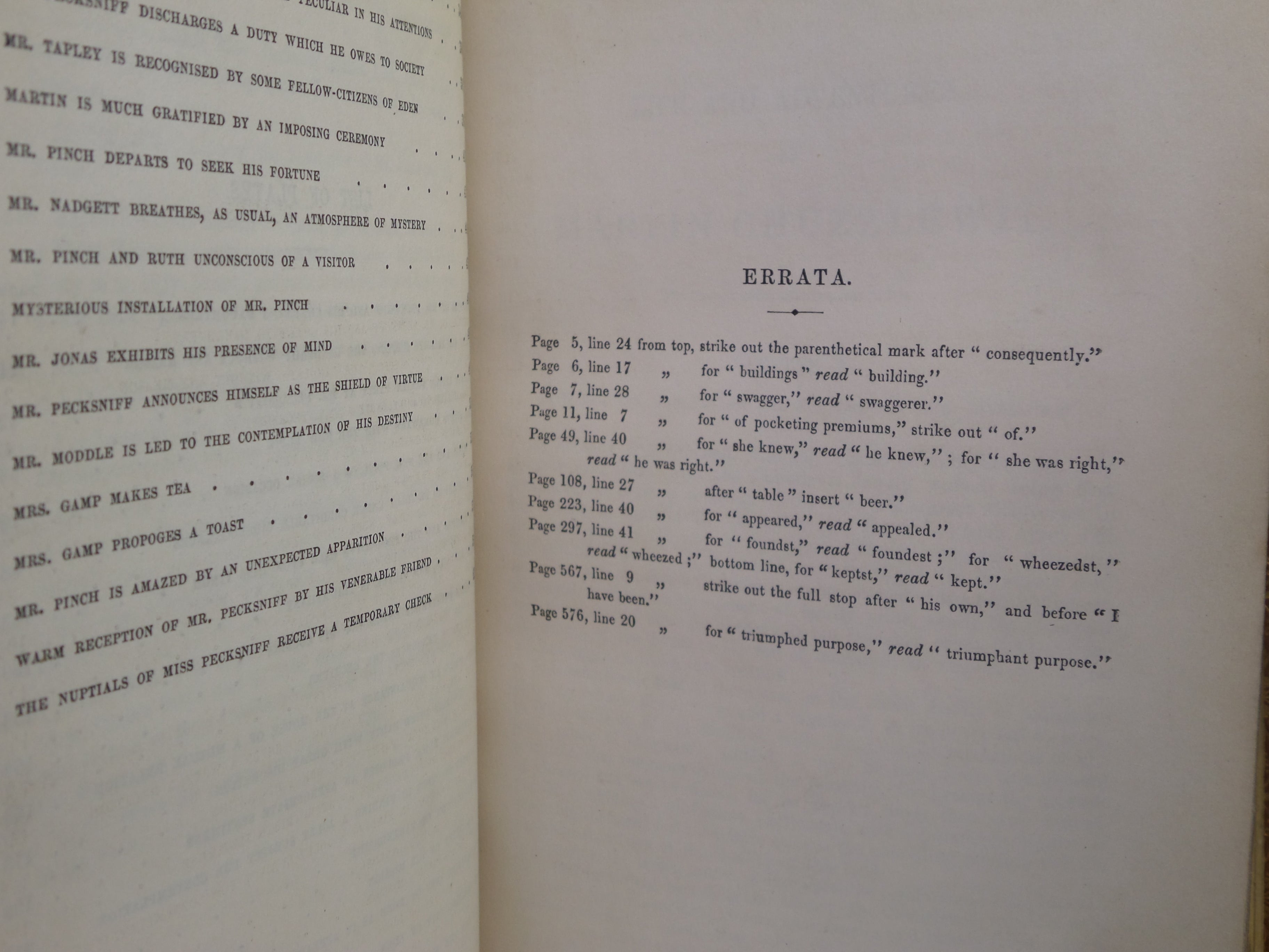 MARTIN CHUZZLEWIT BY CHARLES DICKENS 1844 FINELY BOUND BY MORRELL