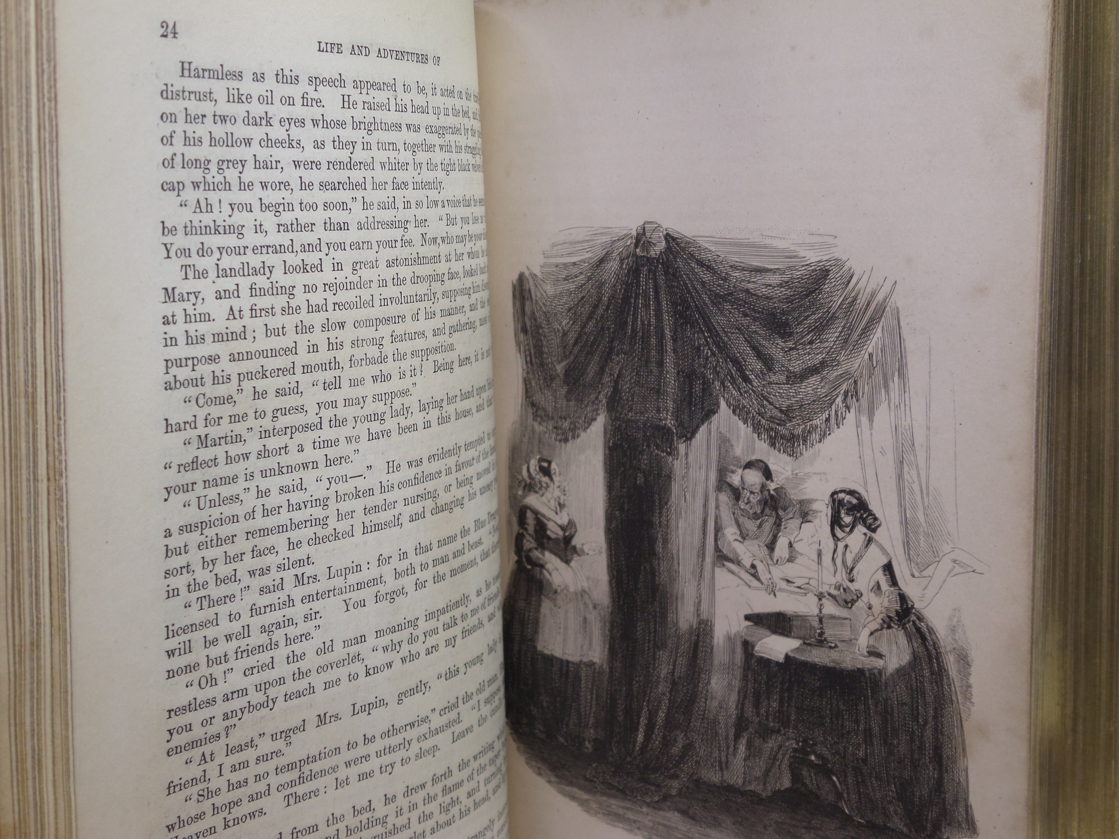 MARTIN CHUZZLEWIT BY CHARLES DICKENS 1844 FINELY BOUND BY MORRELL