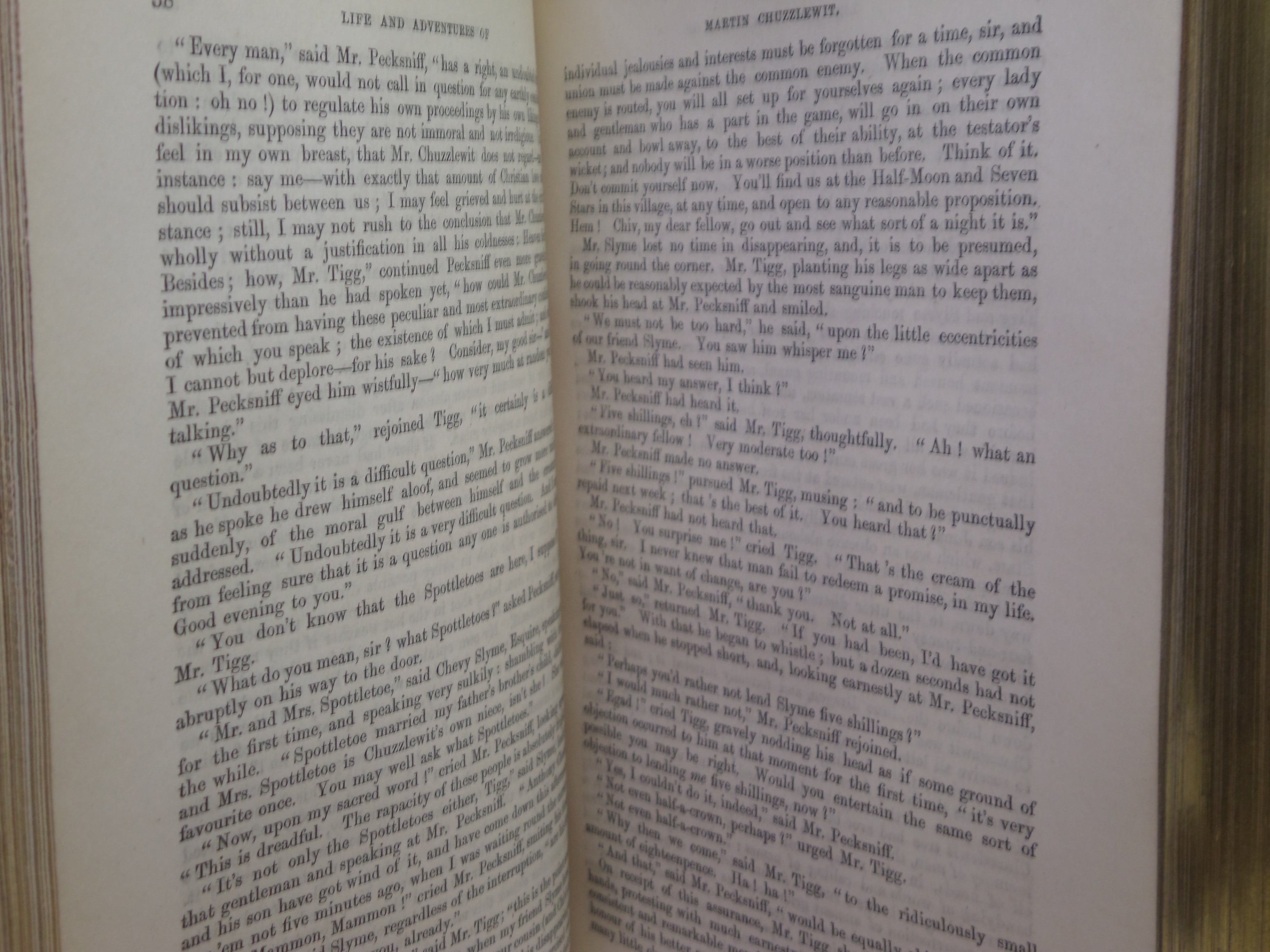 MARTIN CHUZZLEWIT BY CHARLES DICKENS 1844 FINELY BOUND BY MORRELL