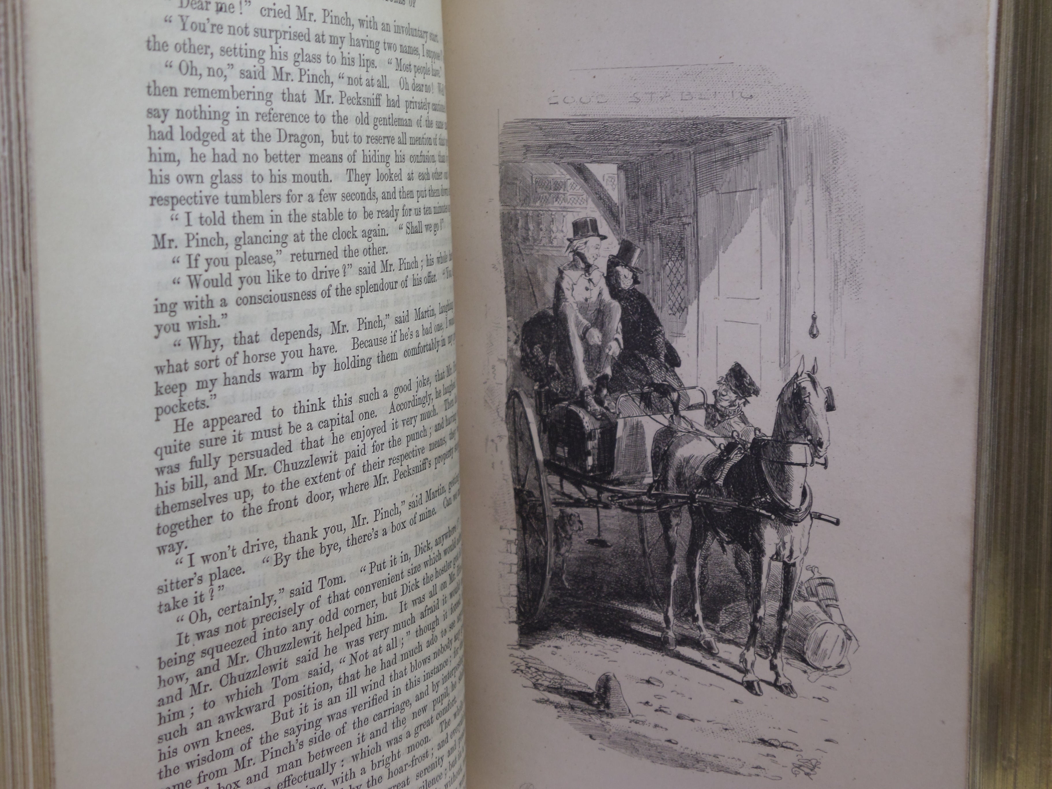 MARTIN CHUZZLEWIT BY CHARLES DICKENS 1844 FINELY BOUND BY MORRELL