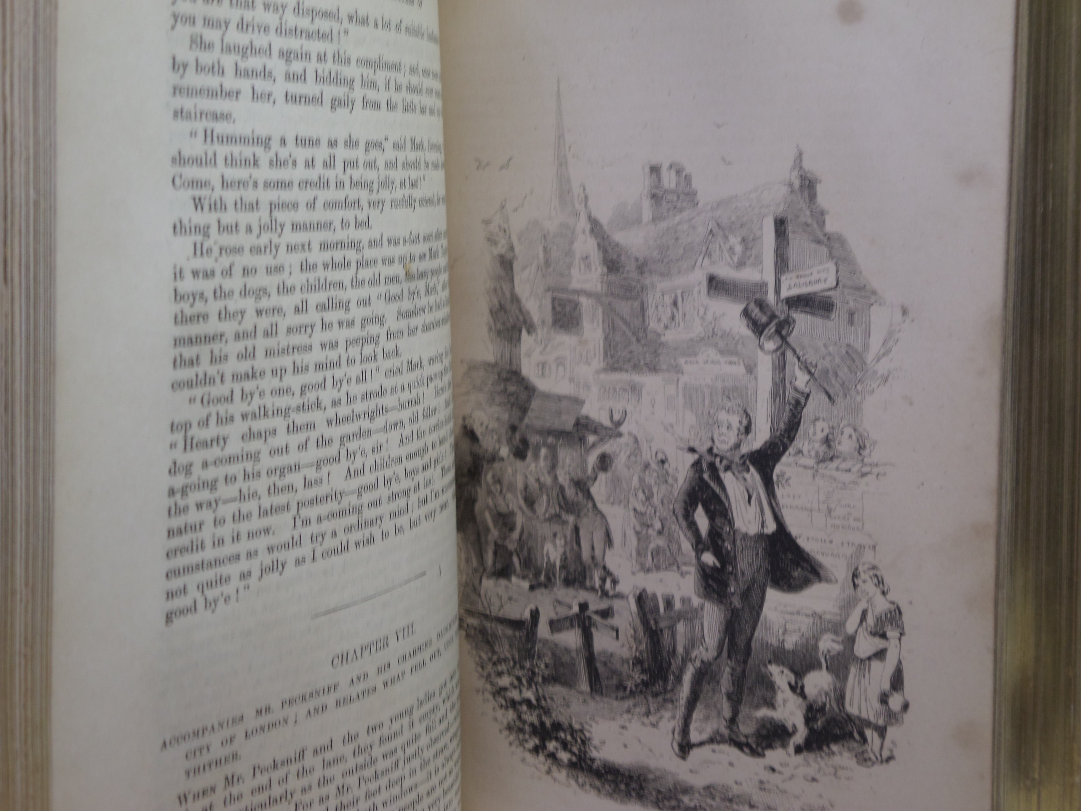 MARTIN CHUZZLEWIT BY CHARLES DICKENS 1844 FINELY BOUND BY MORRELL