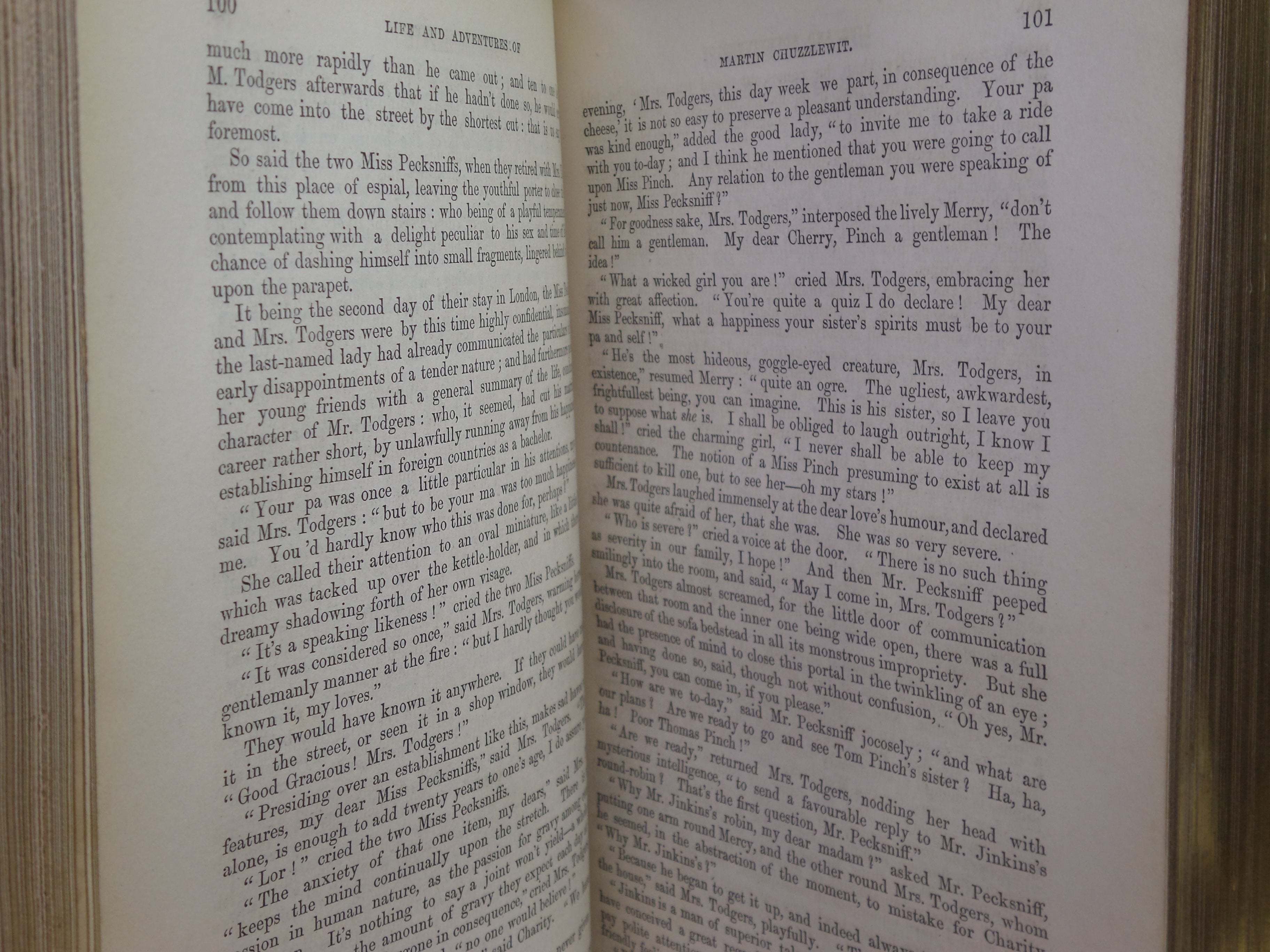 MARTIN CHUZZLEWIT BY CHARLES DICKENS 1844 FINELY BOUND BY MORRELL