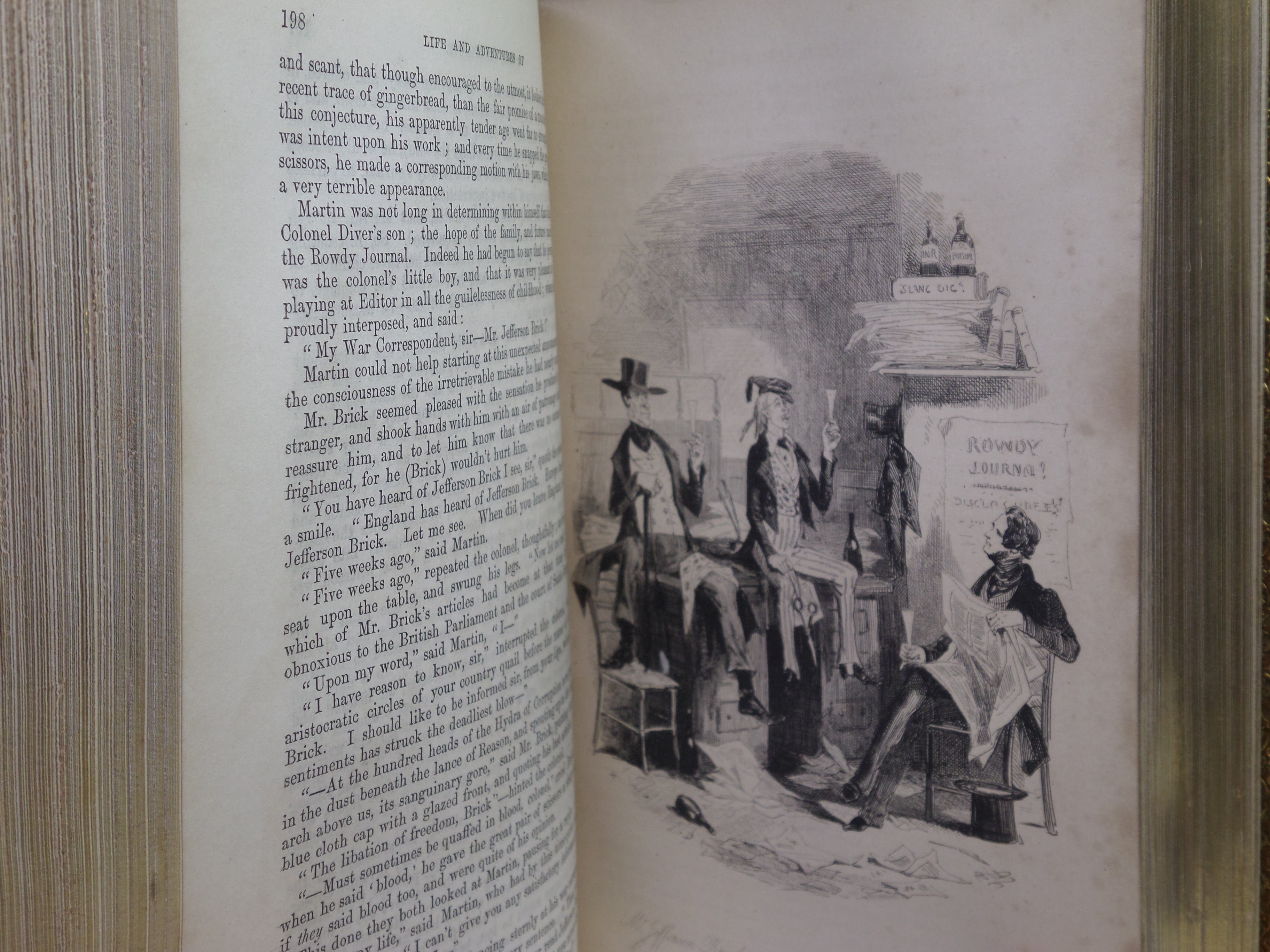 MARTIN CHUZZLEWIT BY CHARLES DICKENS 1844 FINELY BOUND BY MORRELL