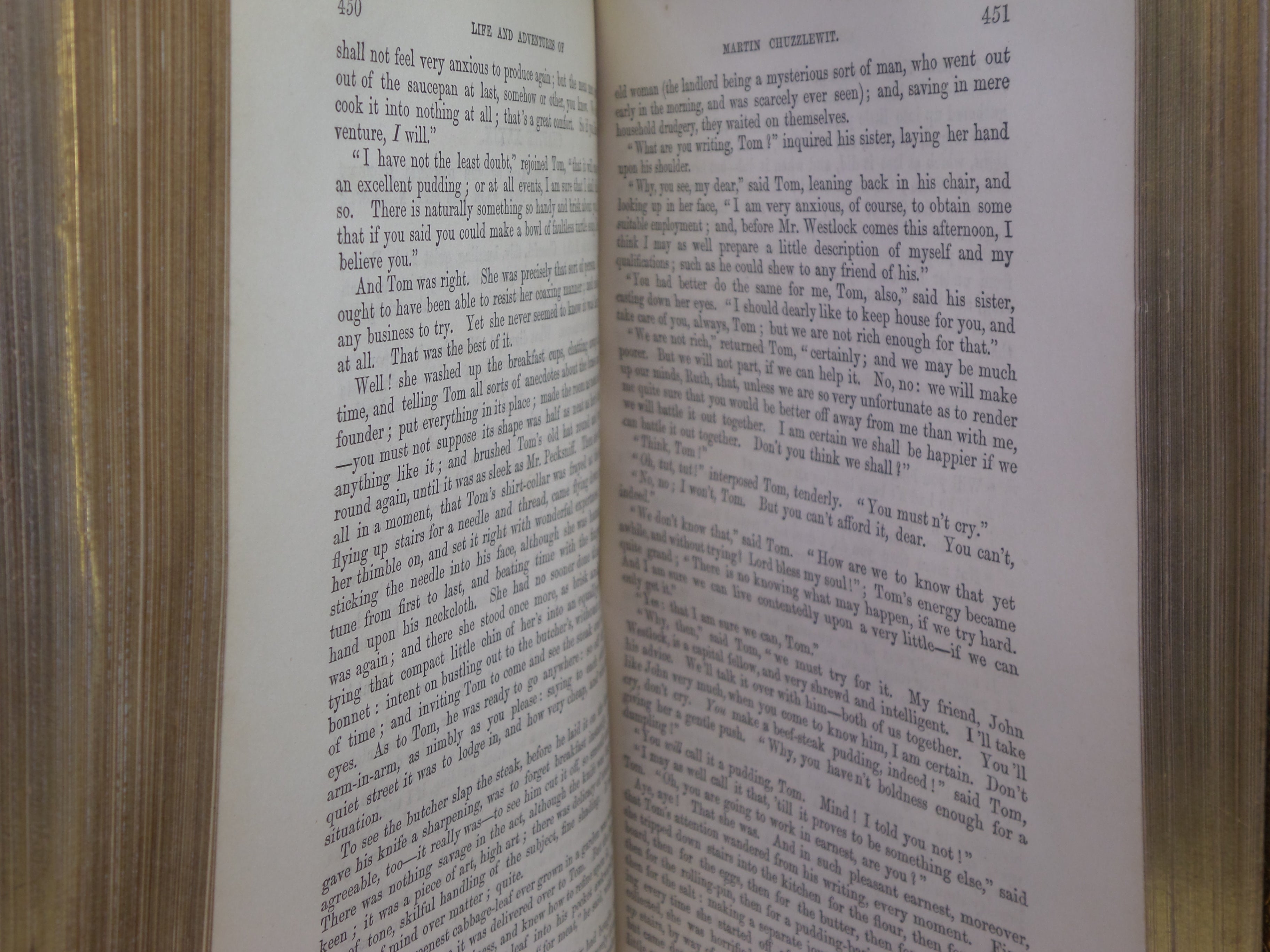 MARTIN CHUZZLEWIT BY CHARLES DICKENS 1844 FINELY BOUND BY MORRELL