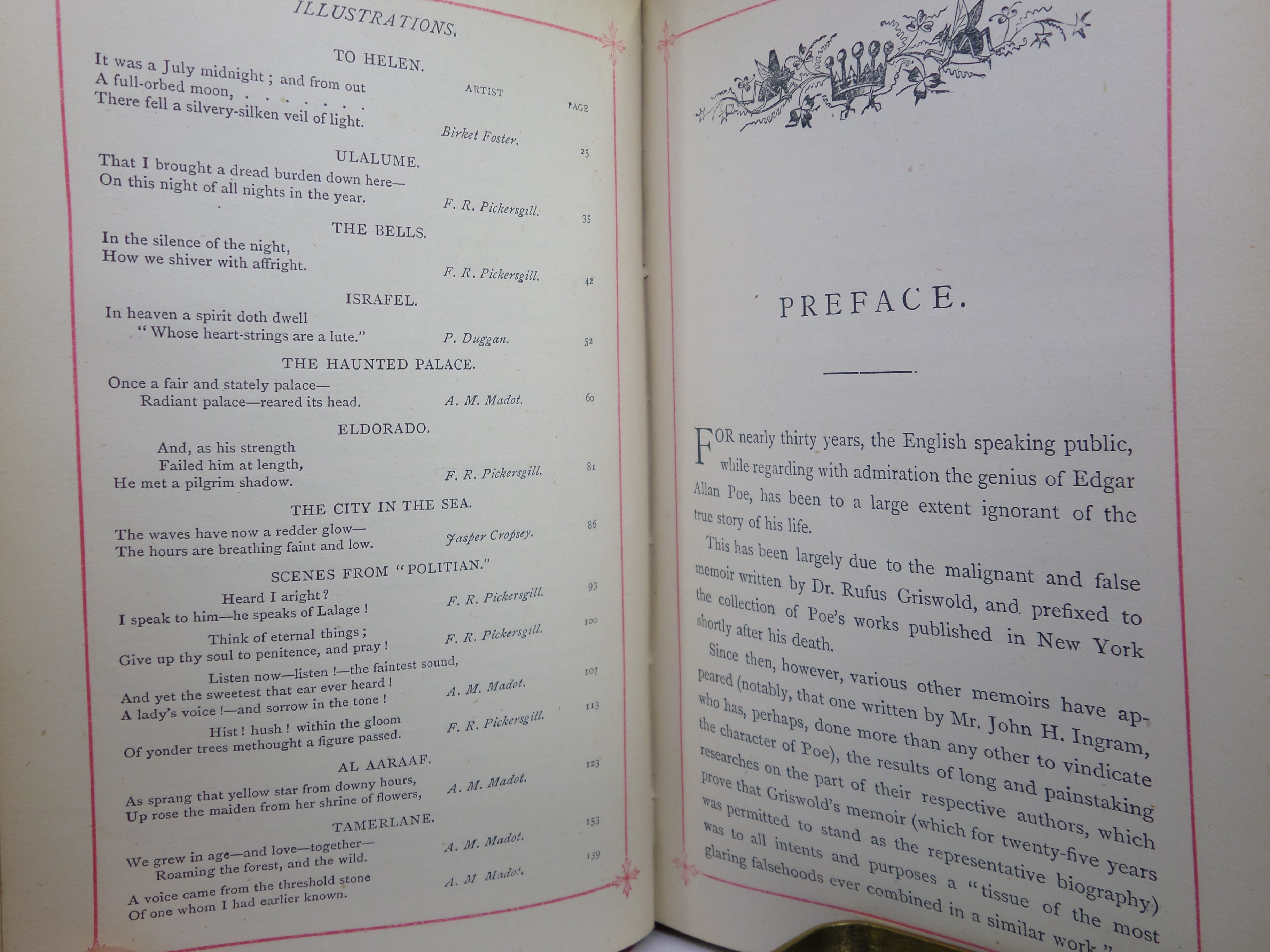 THE POETICAL WORKS OF EDGAR ALLAN POE C. 1870 ILLUSTRATED EDITION