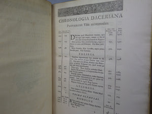 [PLUTARCH'S PARALLEL LIVES] PLUTARCHI CHAERONENSIS VITAE PARALLELAE CUM SINGULIS A LIQUOT GRAECE ET LATINE 1723-29