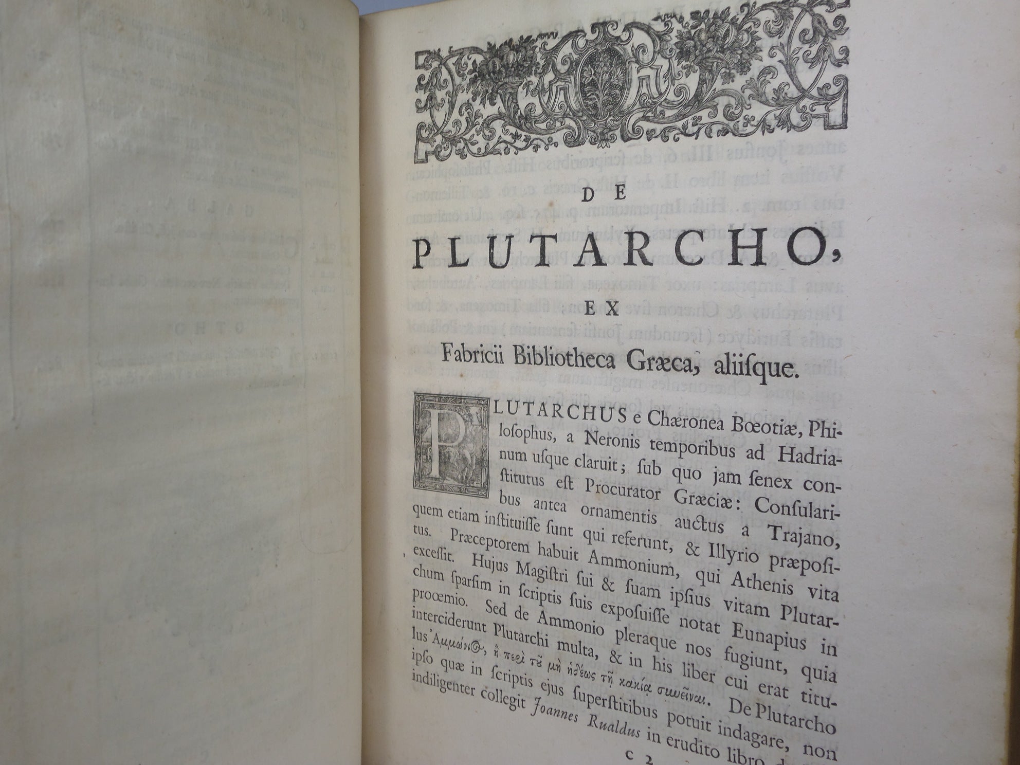 [PLUTARCH'S PARALLEL LIVES] PLUTARCHI CHAERONENSIS VITAE PARALLELAE CUM SINGULIS A LIQUOT GRAECE ET LATINE 1723-29