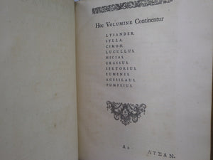 [PLUTARCH'S PARALLEL LIVES] PLUTARCHI CHAERONENSIS VITAE PARALLELAE CUM SINGULIS A LIQUOT GRAECE ET LATINE 1723-29