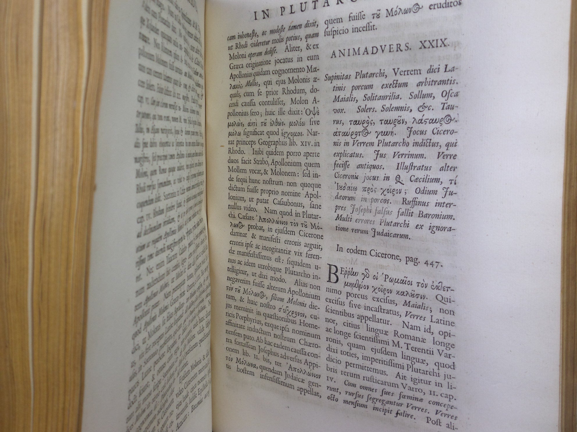 [PLUTARCH'S PARALLEL LIVES] PLUTARCHI CHAERONENSIS VITAE PARALLELAE CUM SINGULIS A LIQUOT GRAECE ET LATINE 1723-29