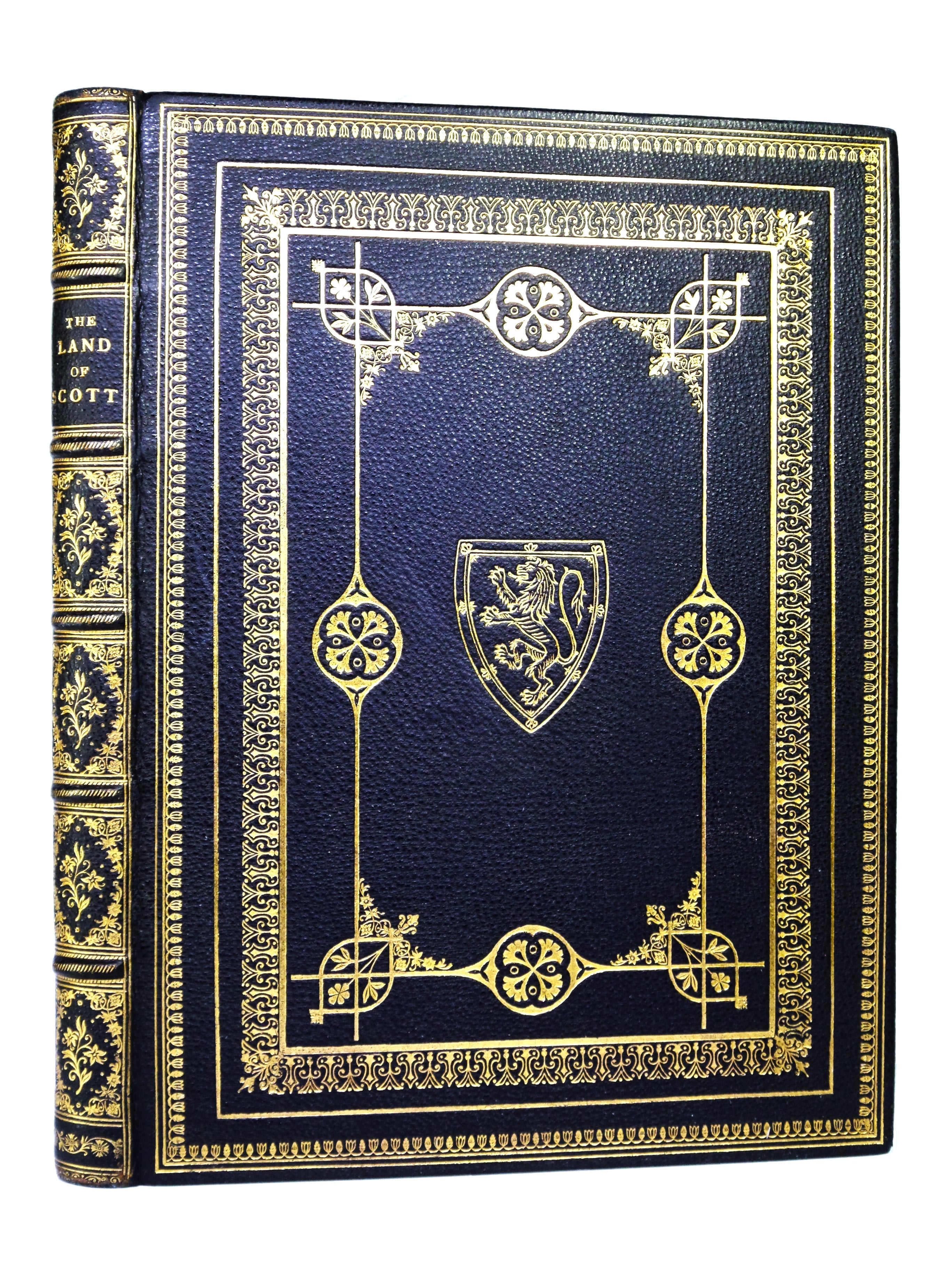 GLIMPSES OF THE LAND OF SCOTT BY DAVID HANNAY 1888 FINE LEATHER BINDING