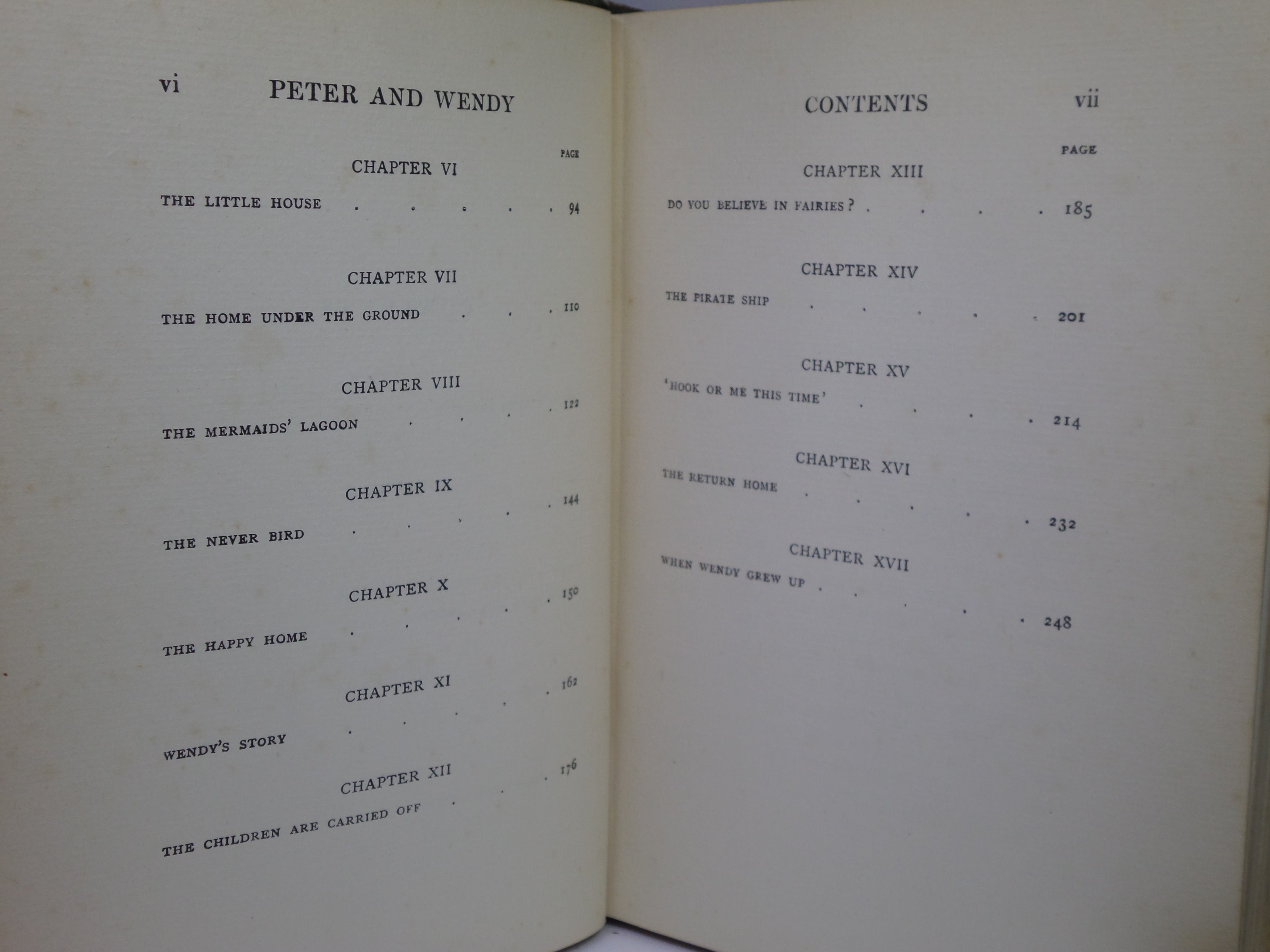 PETER AND WENDY BY J.M. BARRIE 1911 FIFTH EDITION