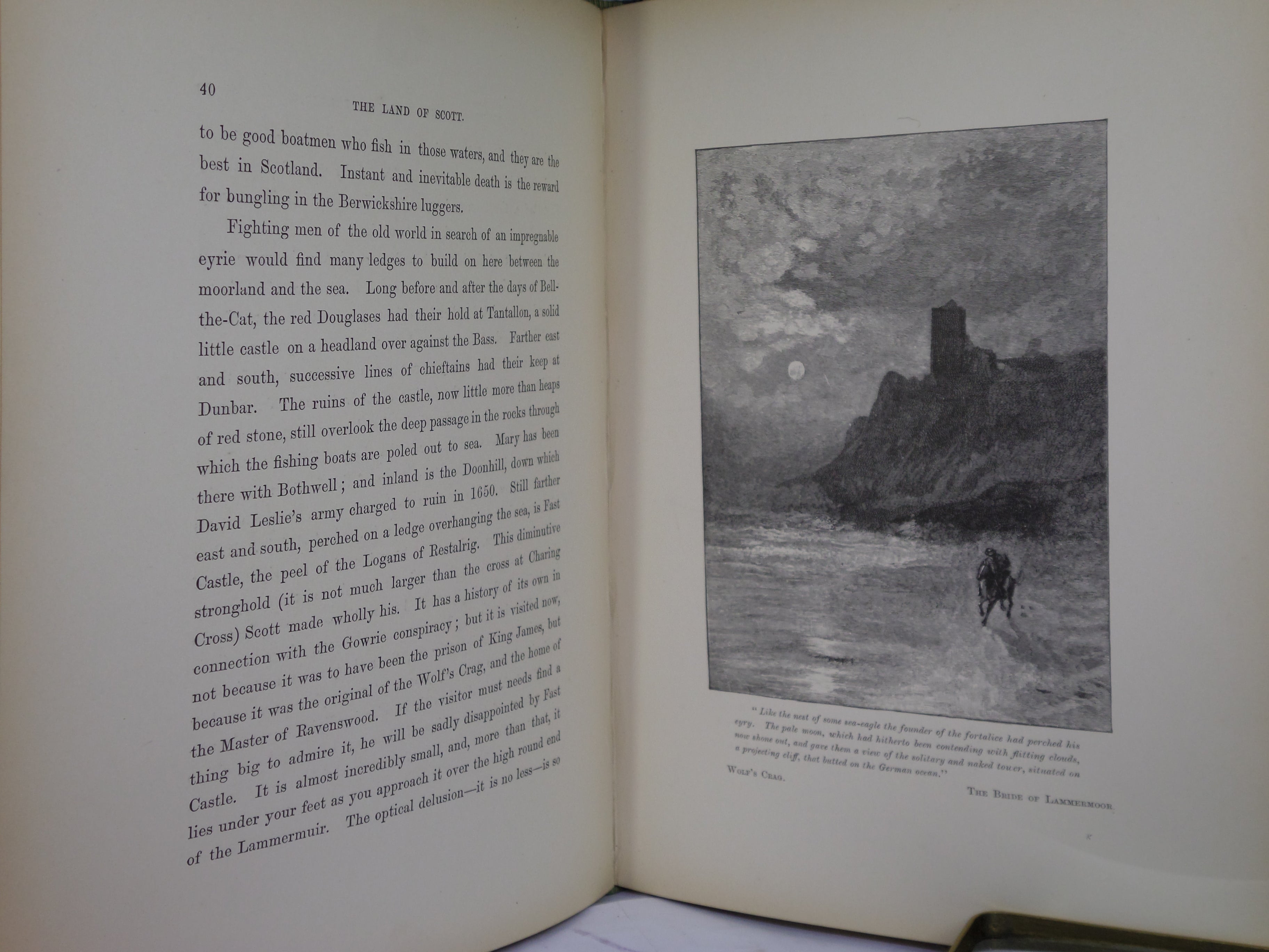 GLIMPSES OF THE LAND OF SCOTT BY DAVID HANNAY 1888 FINE LEATHER BINDING