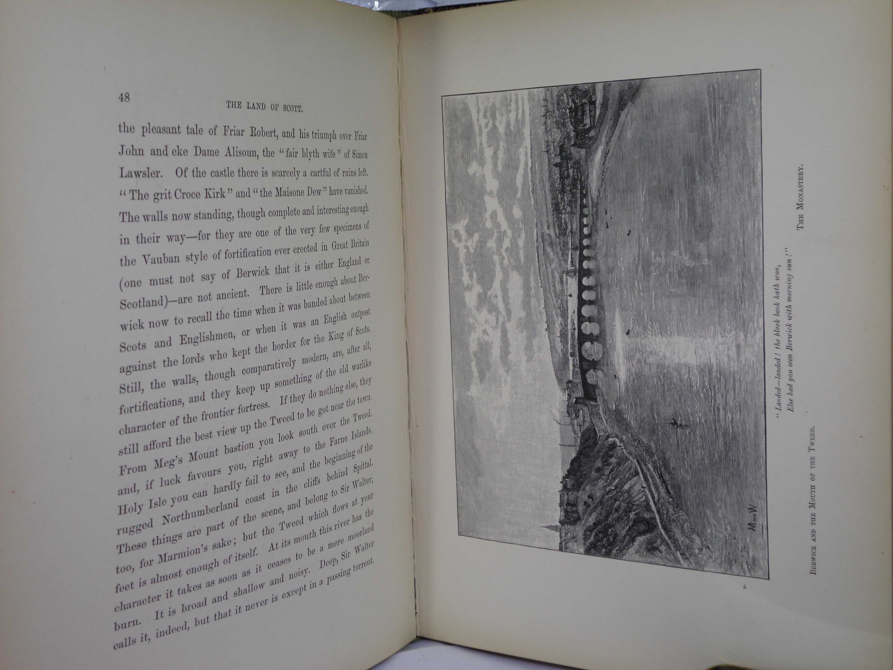 GLIMPSES OF THE LAND OF SCOTT BY DAVID HANNAY 1888 FINE LEATHER BINDING