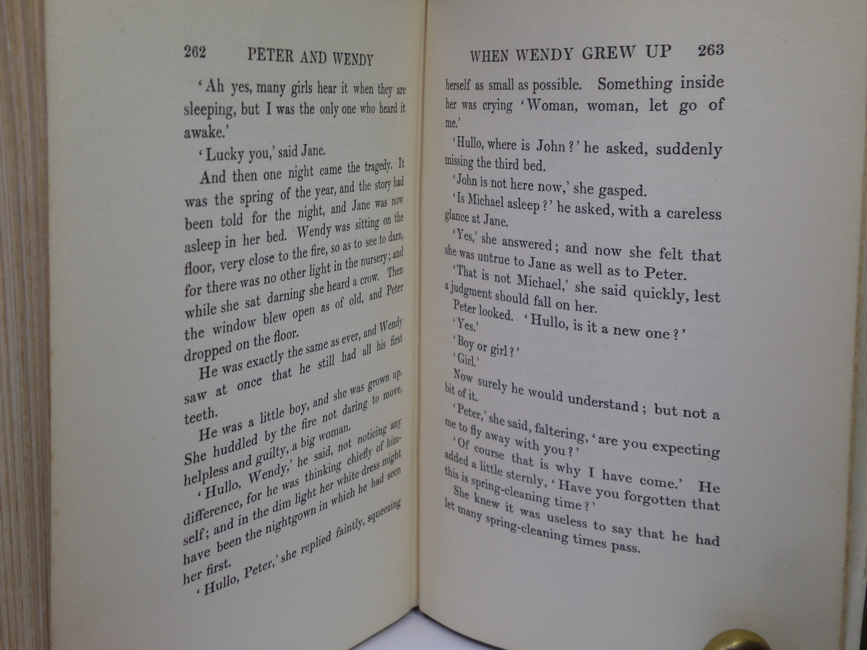 PETER AND WENDY BY J.M. BARRIE 1911 FIFTH EDITION