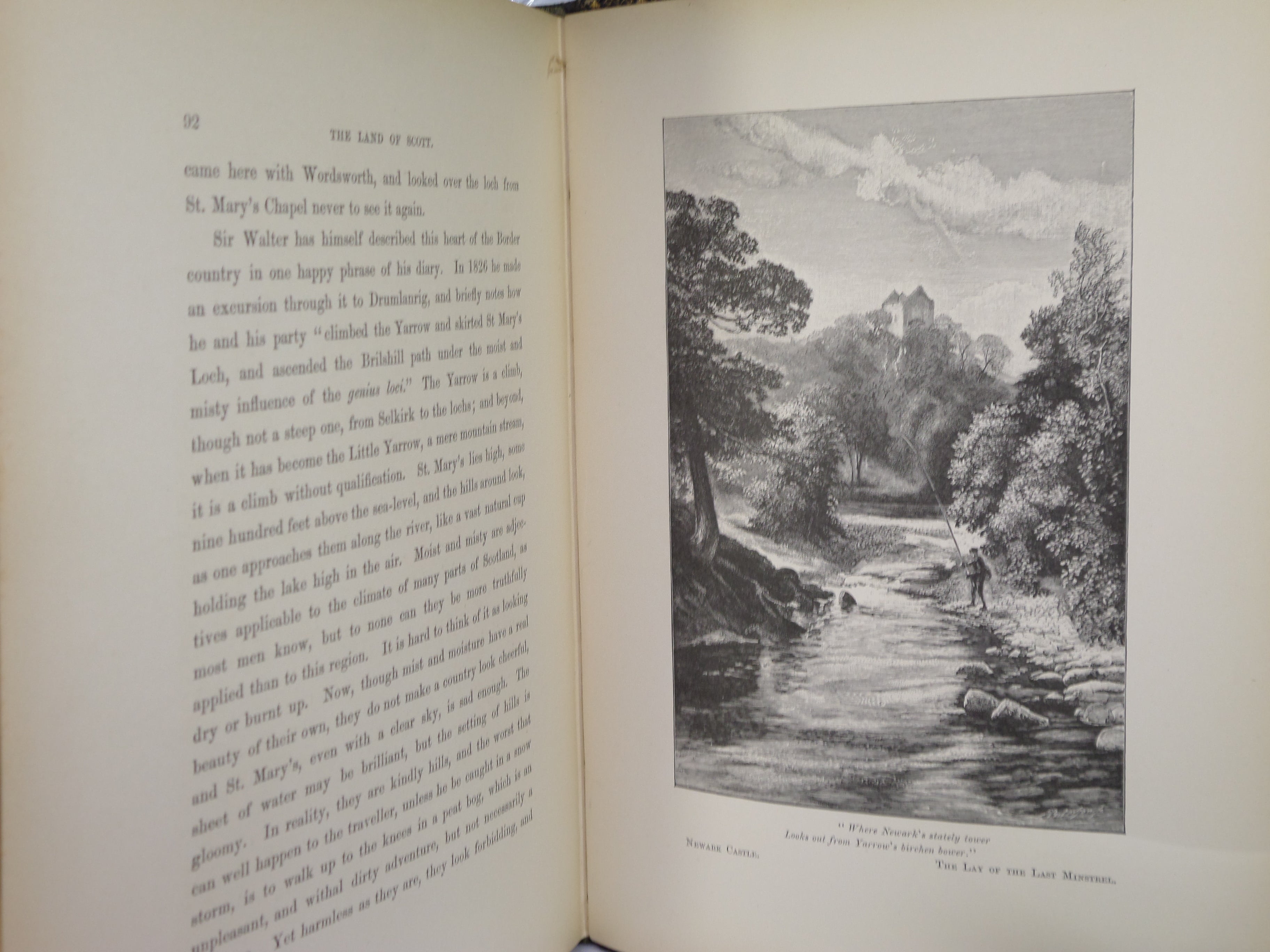 GLIMPSES OF THE LAND OF SCOTT BY DAVID HANNAY 1888 FINE LEATHER BINDING