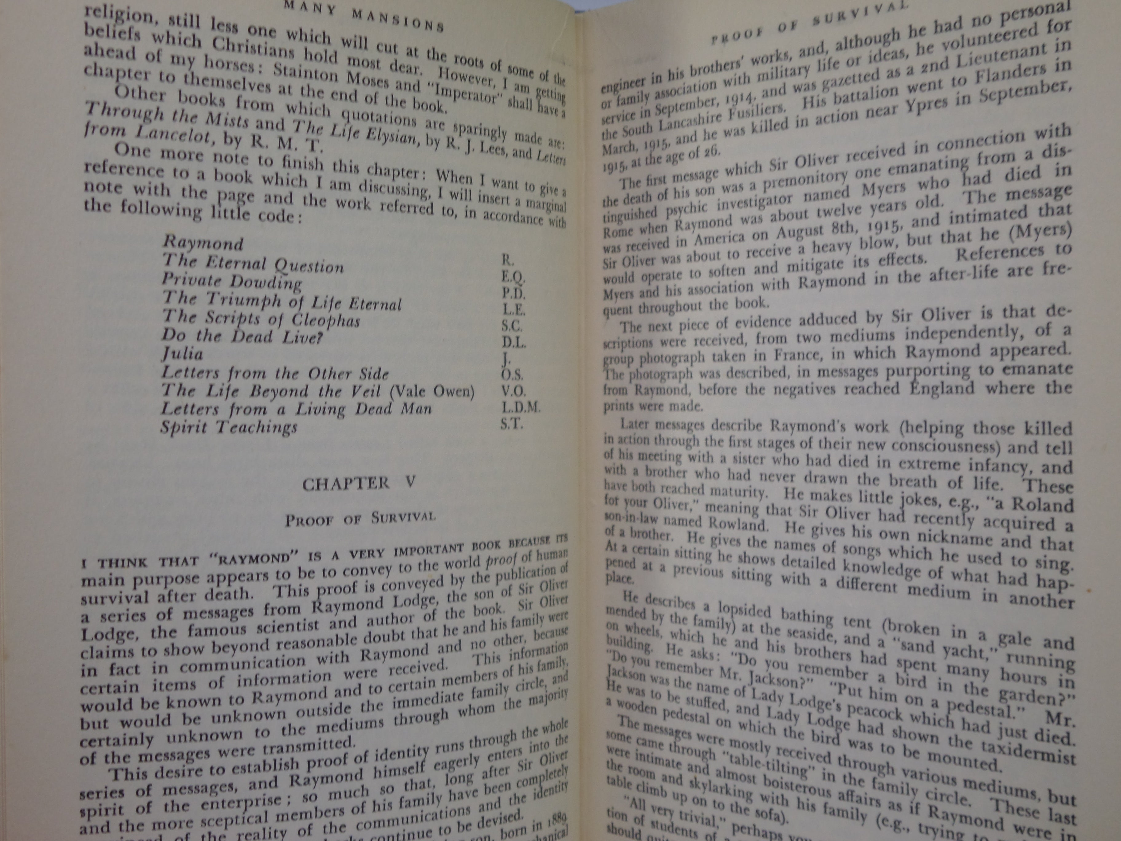 MANY MANSIONS BY LORD DOWDING 1954