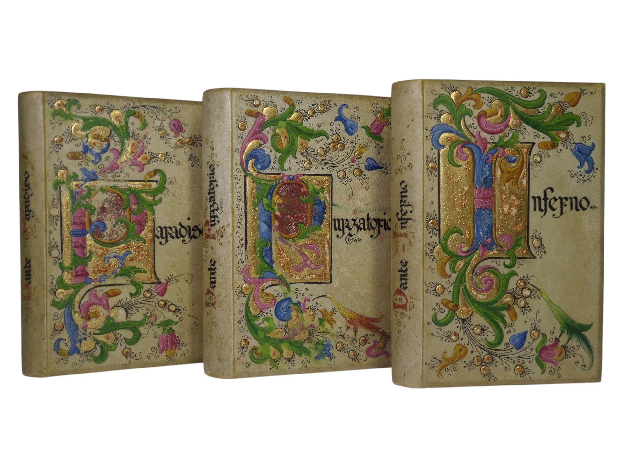 THE DIVINE COMEDY BY DANTE ALIGHIERI 1904 GIANNINI FAMILY HAND-PAINTED BINDINGS