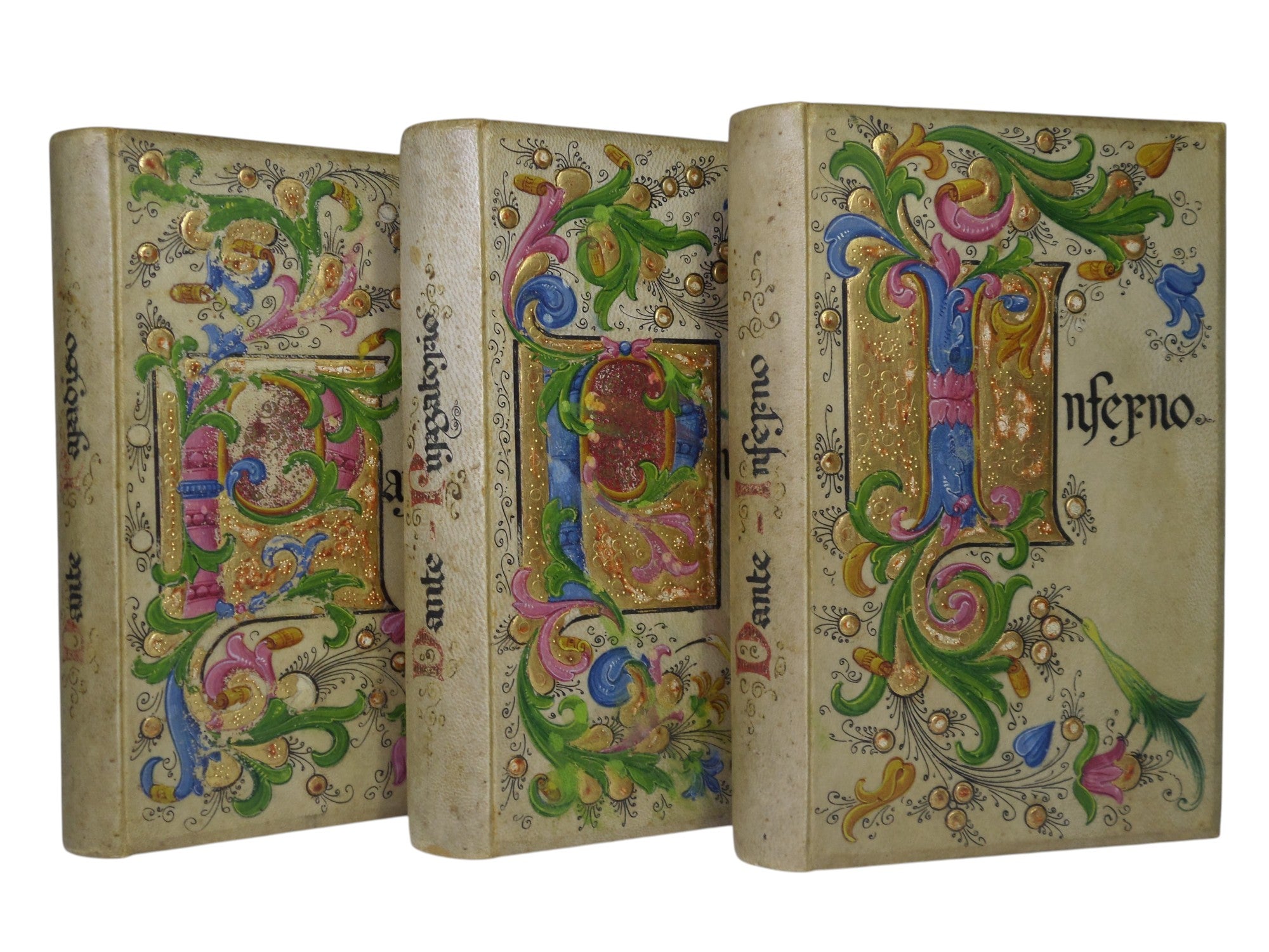 THE DIVINE COMEDY BY DANTE ALIGHIERI 1904 GIANNINI FAMILY HAND-PAINTED BINDINGS