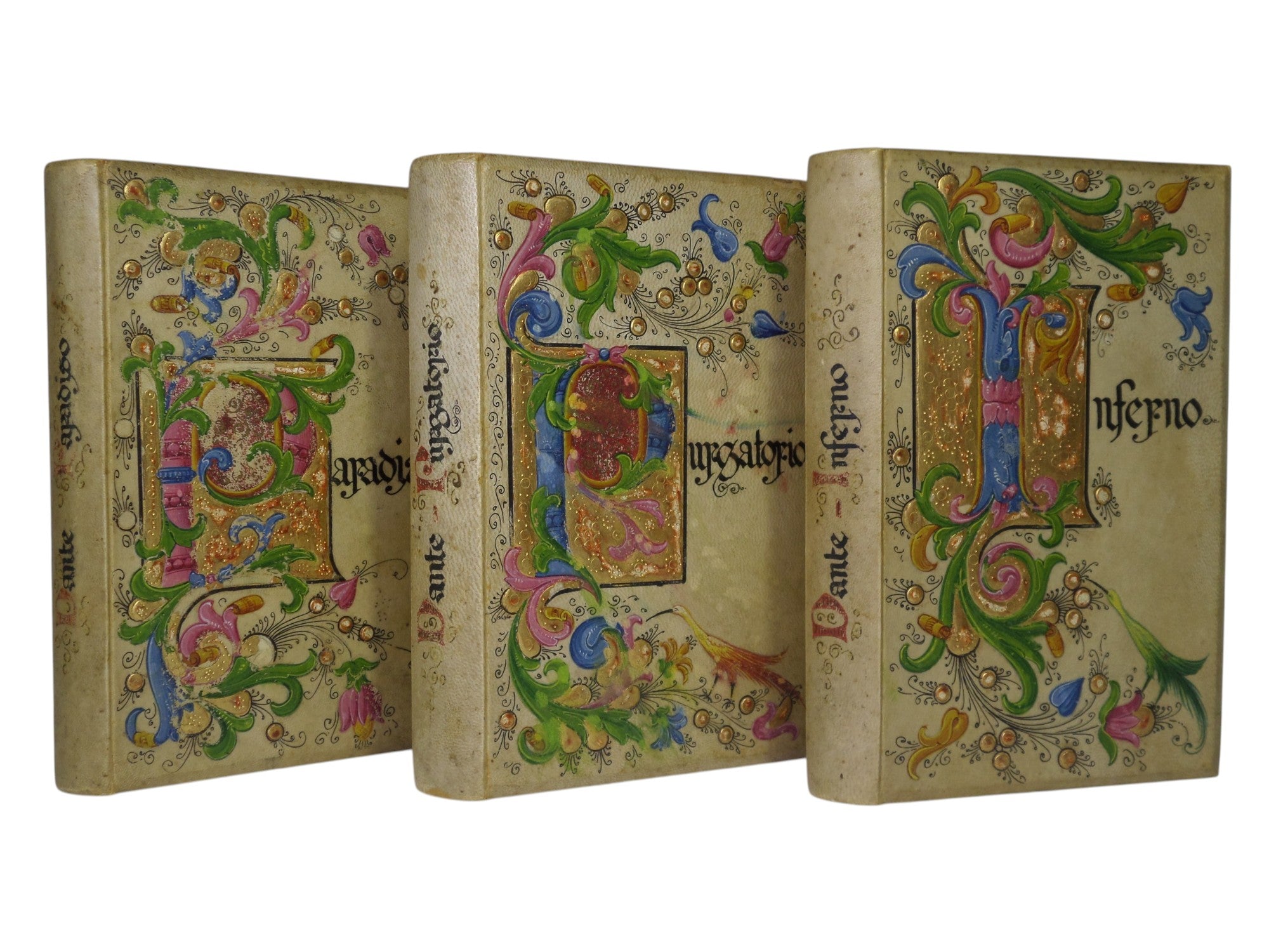 THE DIVINE COMEDY BY DANTE ALIGHIERI 1904 GIANNINI FAMILY HAND-PAINTED BINDINGS