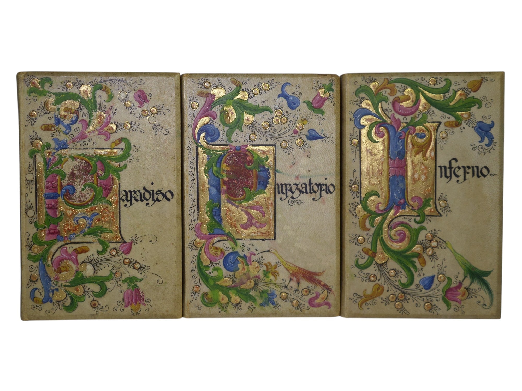 THE DIVINE COMEDY BY DANTE ALIGHIERI 1904 GIANNINI FAMILY HAND-PAINTED BINDINGS