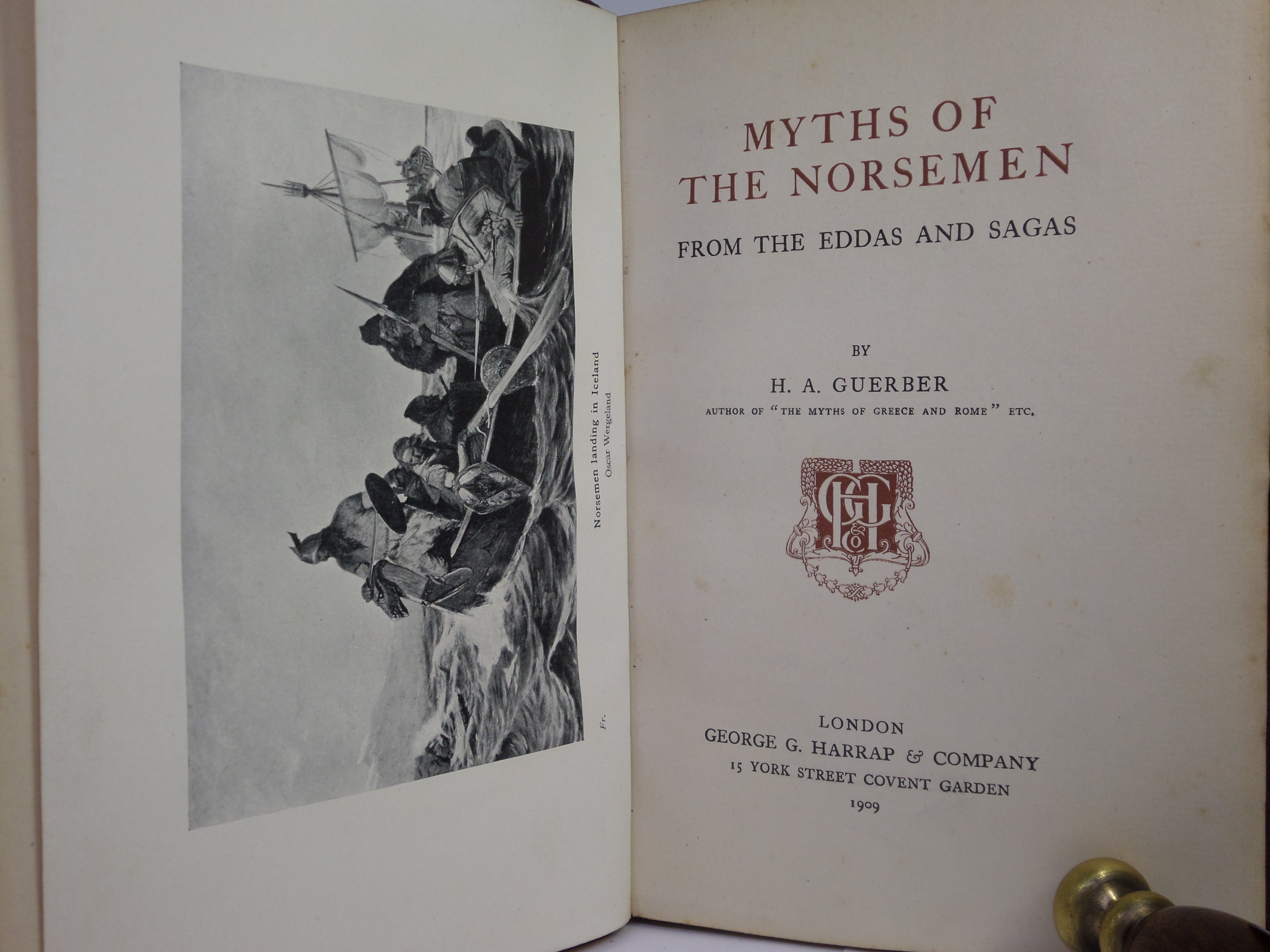 MYTHS OF THE NORSEMEN BY H. A. GUERBER 1909 MORRELL BINDING