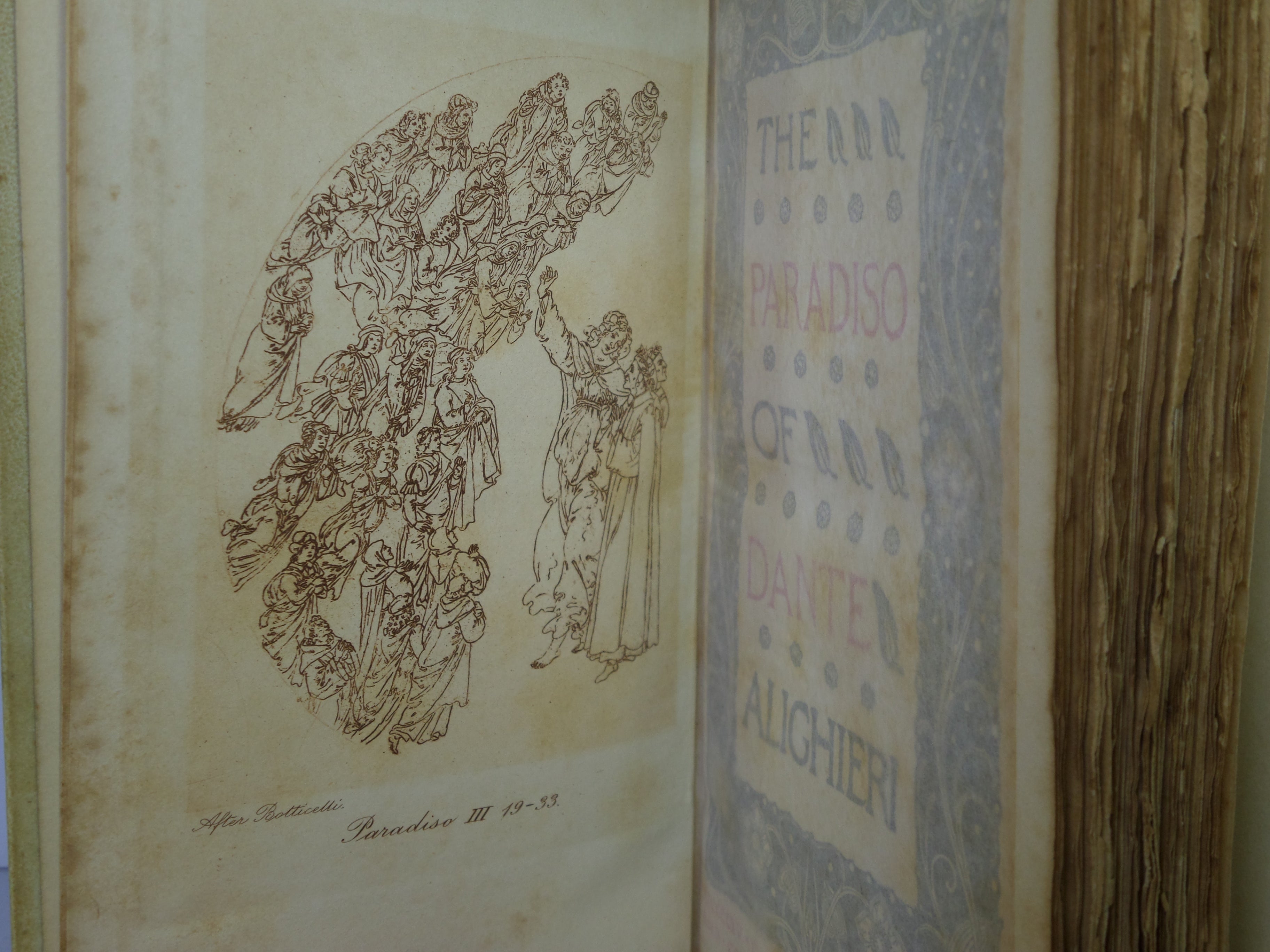 THE DIVINE COMEDY BY DANTE ALIGHIERI 1904 GIANNINI FAMILY HAND-PAINTED BINDINGS