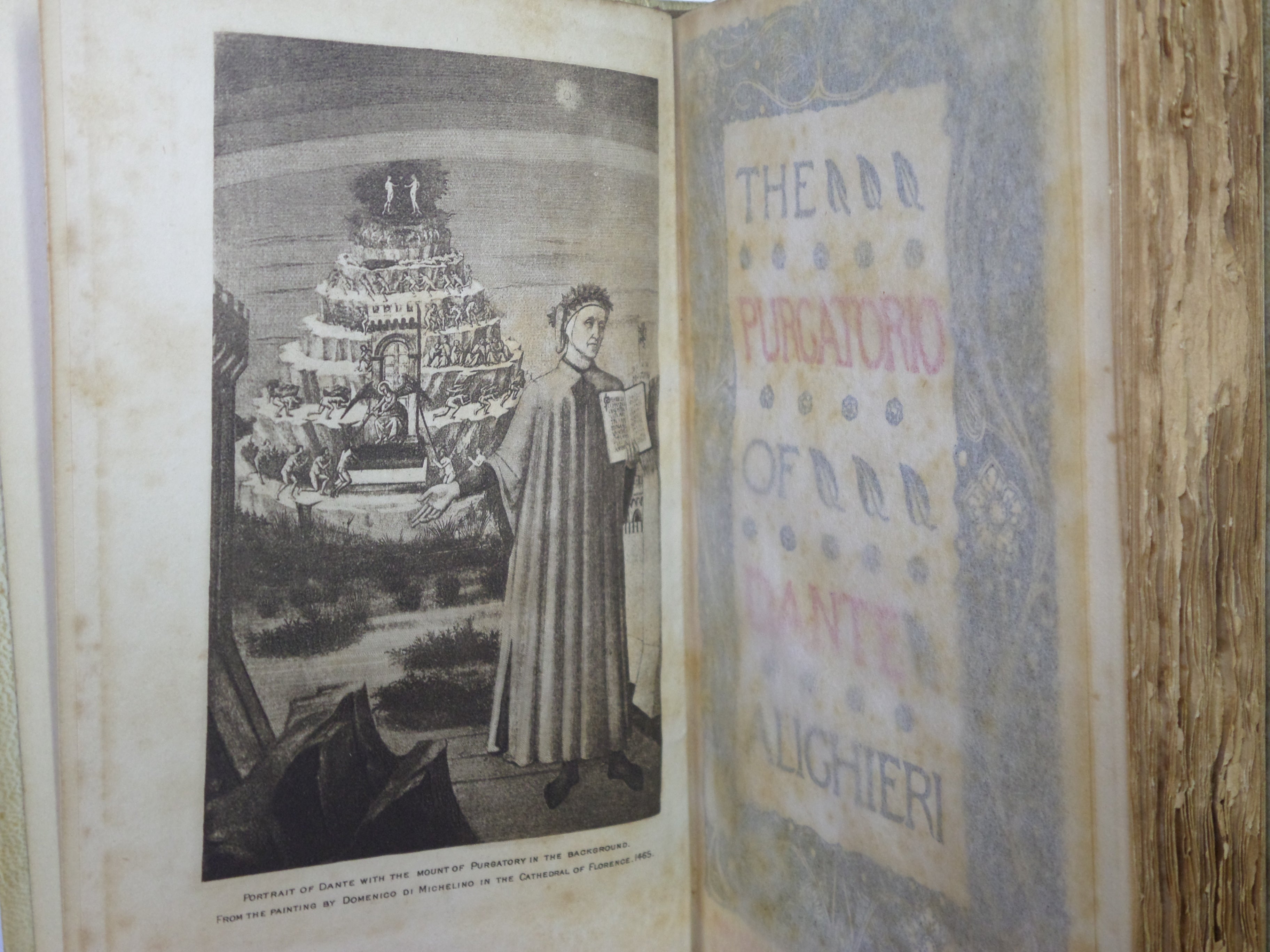 THE DIVINE COMEDY BY DANTE ALIGHIERI 1904 GIANNINI FAMILY HAND-PAINTED BINDINGS