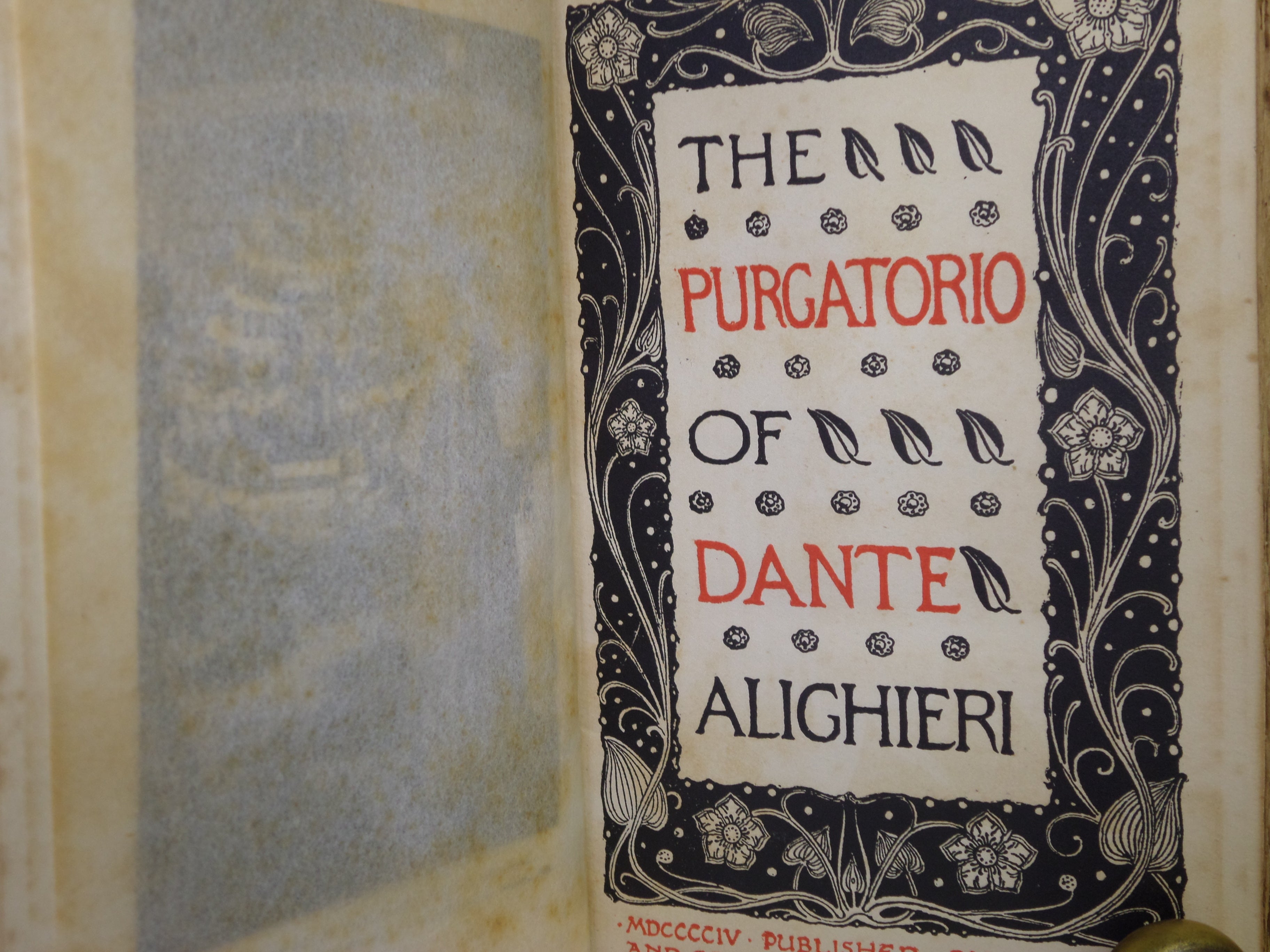 THE DIVINE COMEDY BY DANTE ALIGHIERI 1904 GIANNINI FAMILY HAND-PAINTED BINDINGS