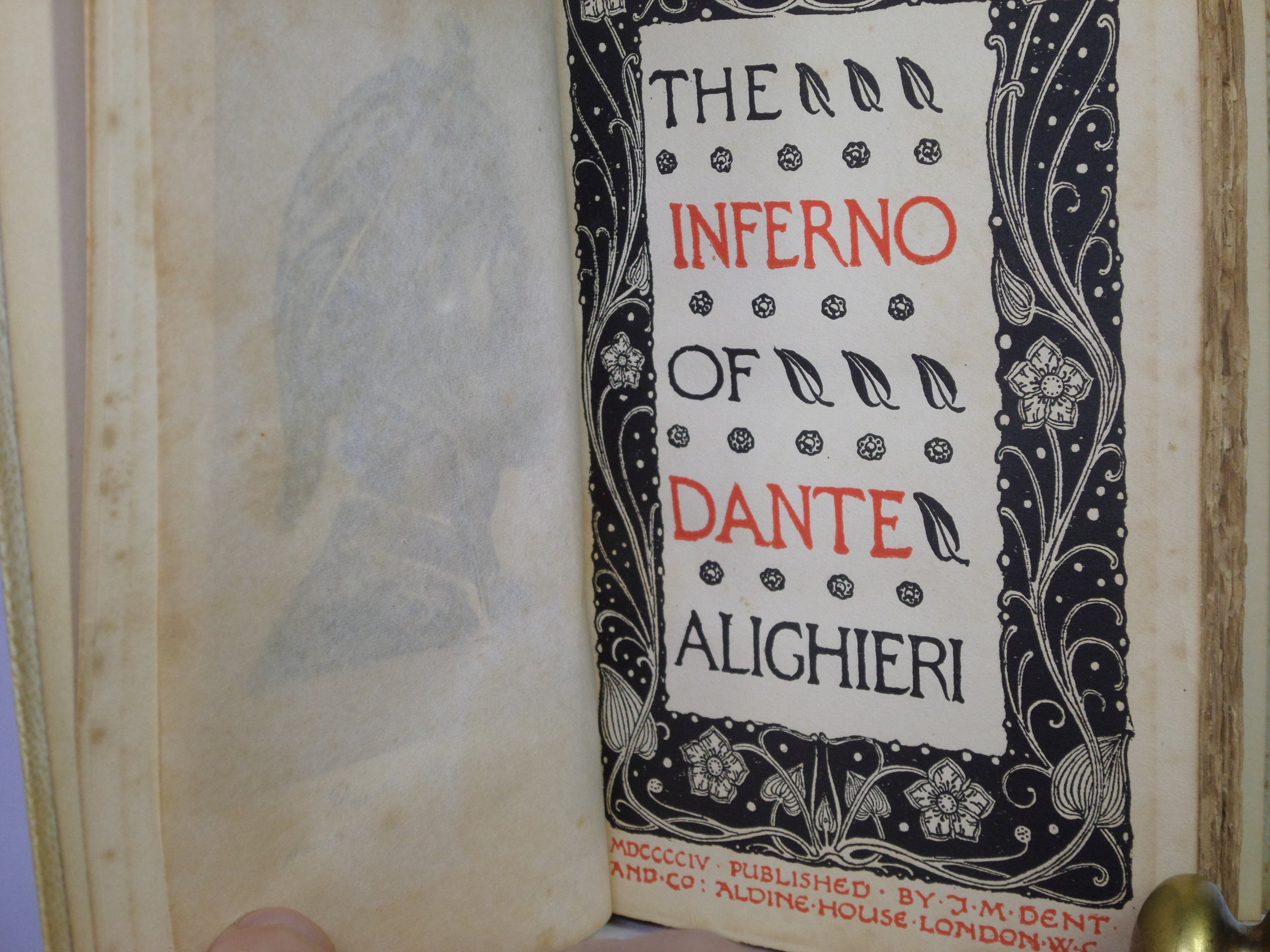 THE DIVINE COMEDY BY DANTE ALIGHIERI 1904 GIANNINI FAMILY HAND-PAINTED BINDINGS
