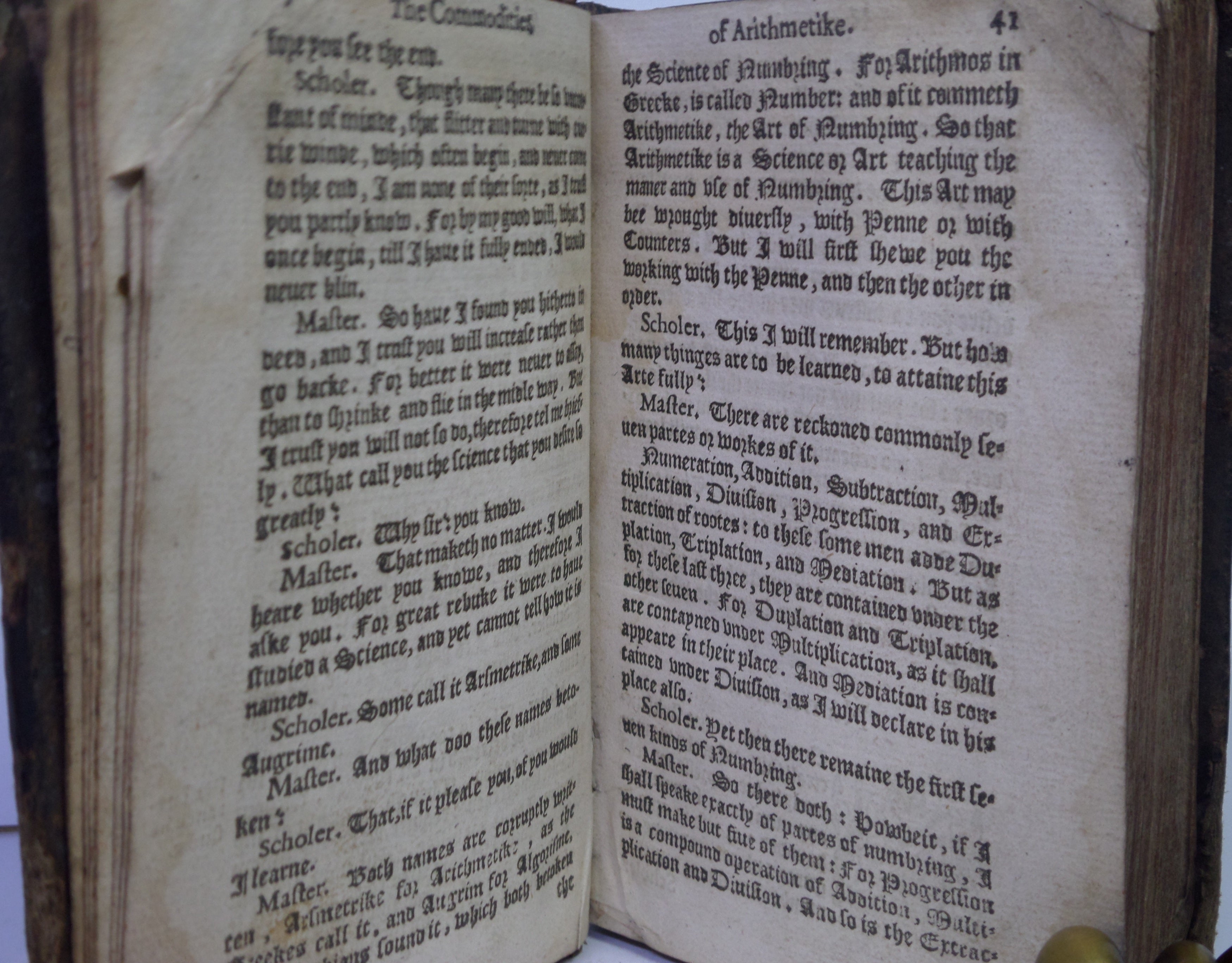 THE GROUNDE OF ARTES: TEACHING THE WORK AND PRACTISE OF ARITHMETIKE BY ROBERT RECORDE CIRCA 1580'S