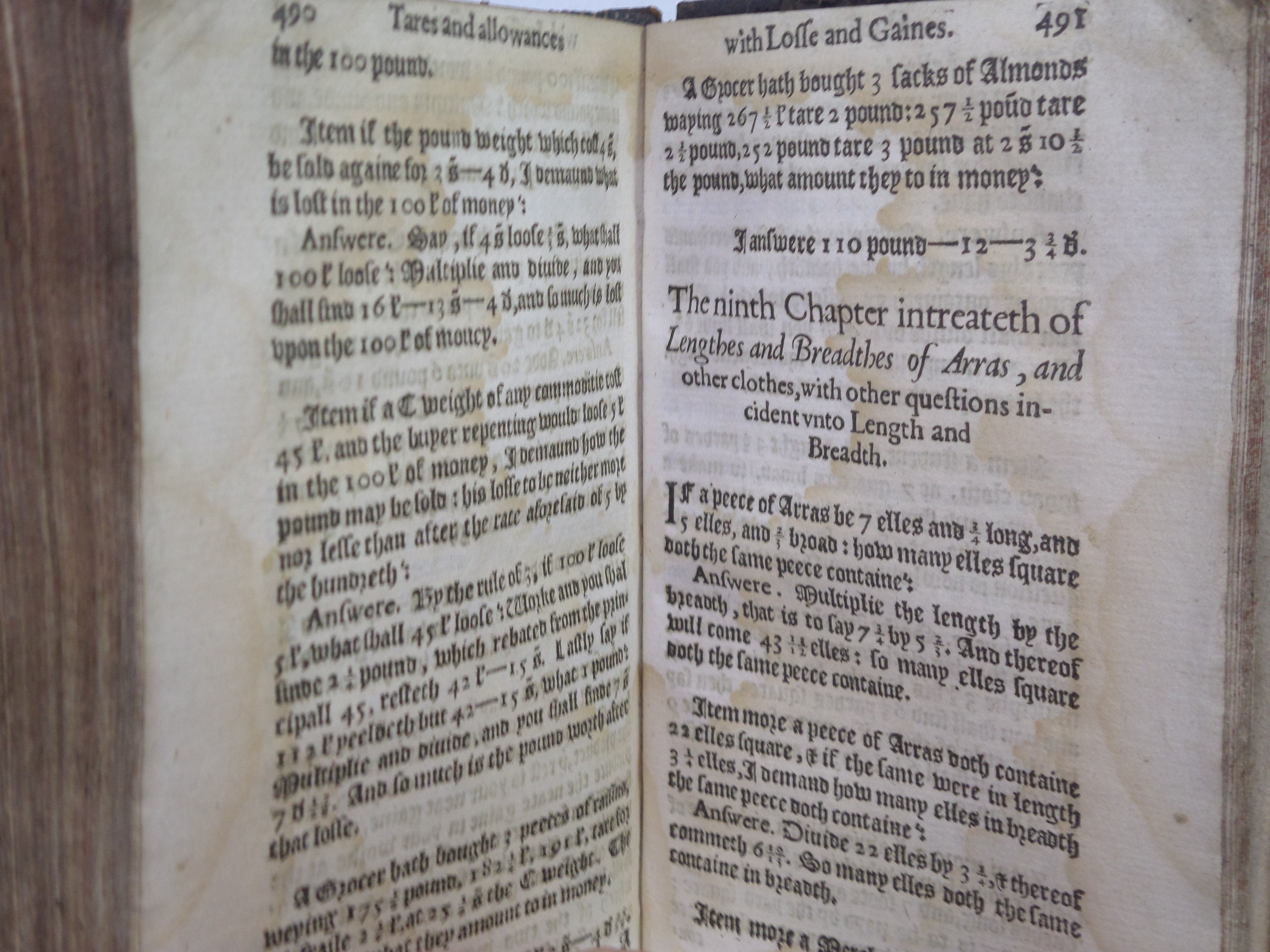 THE GROUNDE OF ARTES: TEACHING THE WORK AND PRACTISE OF ARITHMETIKE BY ROBERT RECORDE CIRCA 1580'S