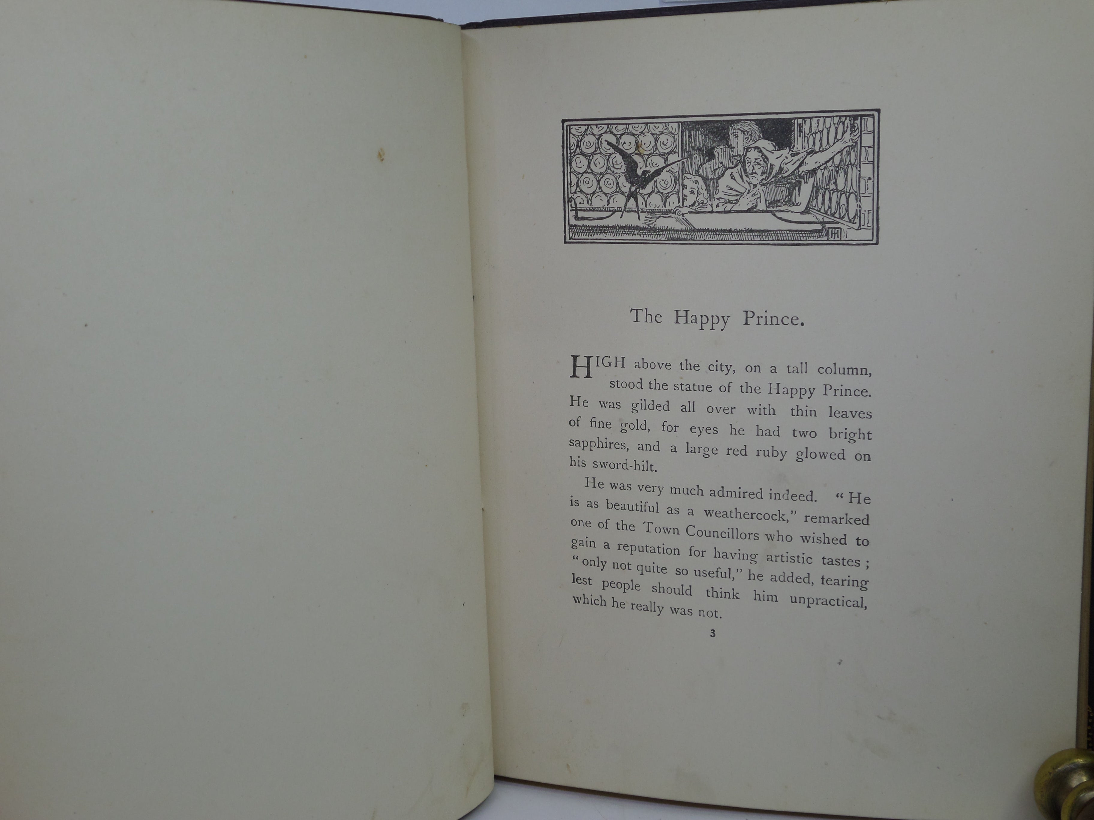 THE HAPPY PRINCE AND OTHER TALES BY OSCAR WILDE 1910 FINE ARTS & CRAFTS BINDING