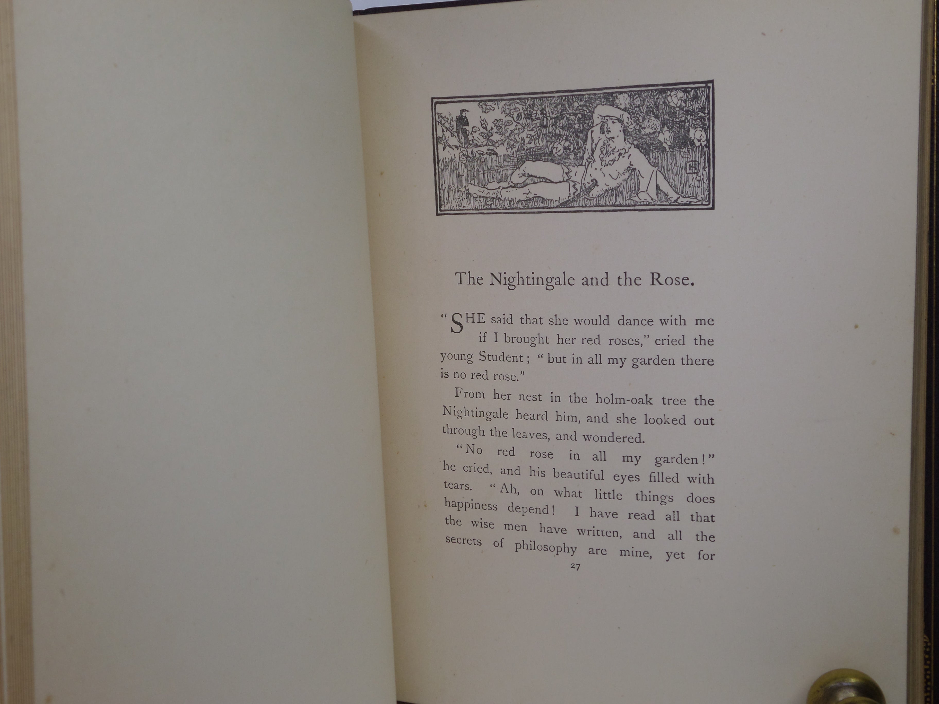 THE HAPPY PRINCE AND OTHER TALES BY OSCAR WILDE 1910 FINE ARTS & CRAFTS BINDING