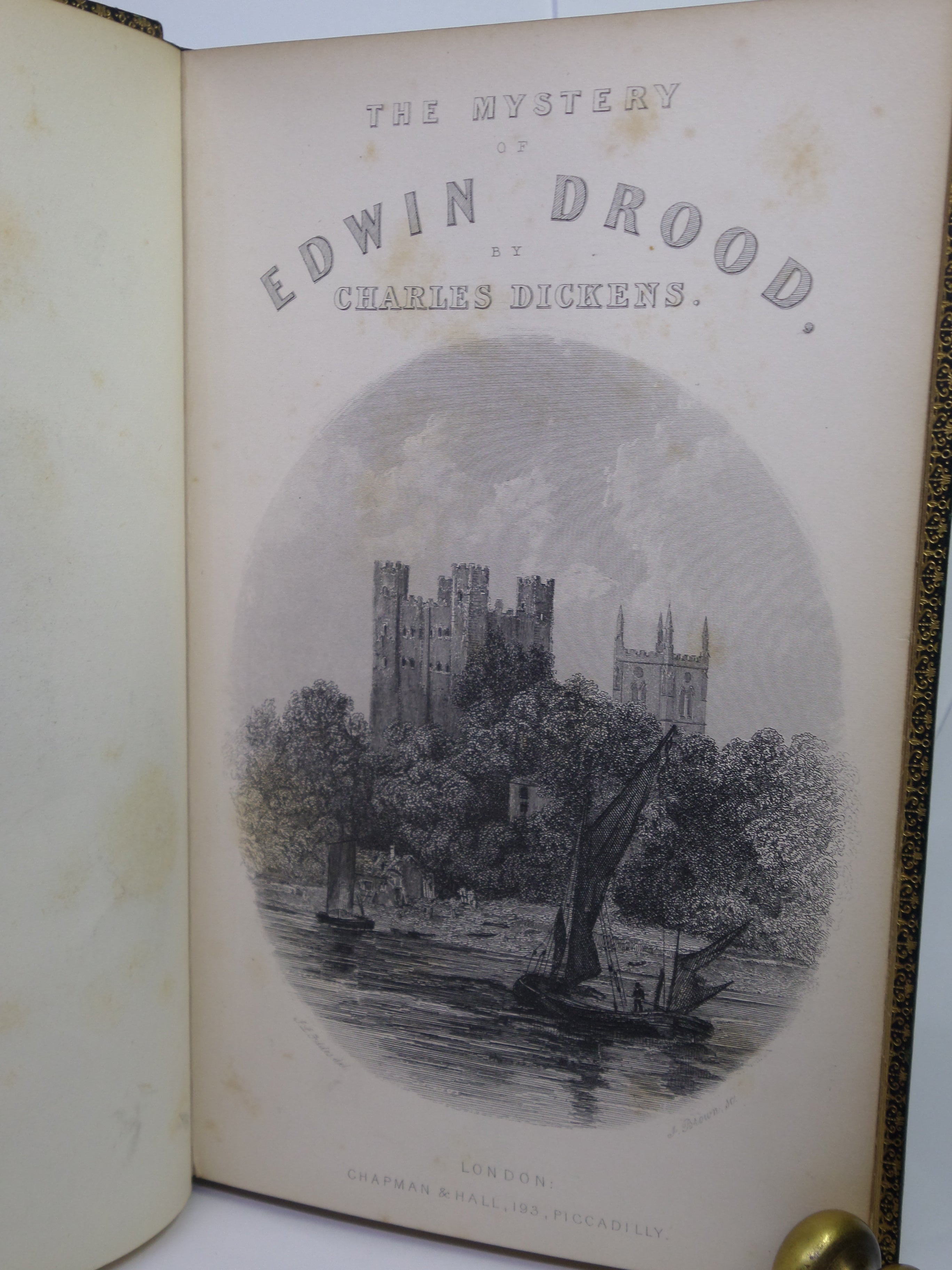 THE MYSTERY OF EDWIN DROOD BY CHARLES DICKENS 1870 FIRST EDITION MANSELL BINDING