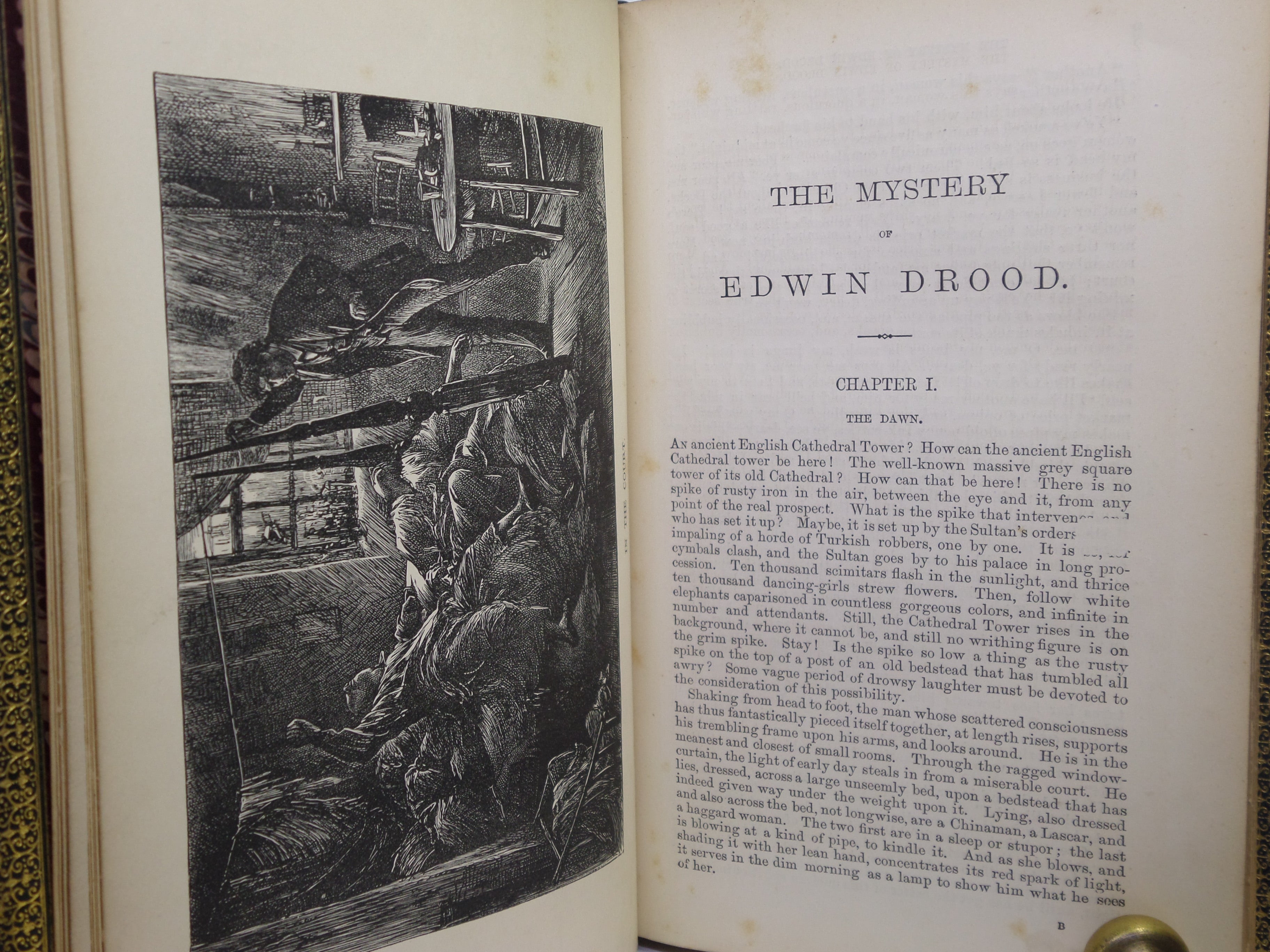 THE MYSTERY OF EDWIN DROOD BY CHARLES DICKENS 1870 FIRST EDITION MANSELL BINDING